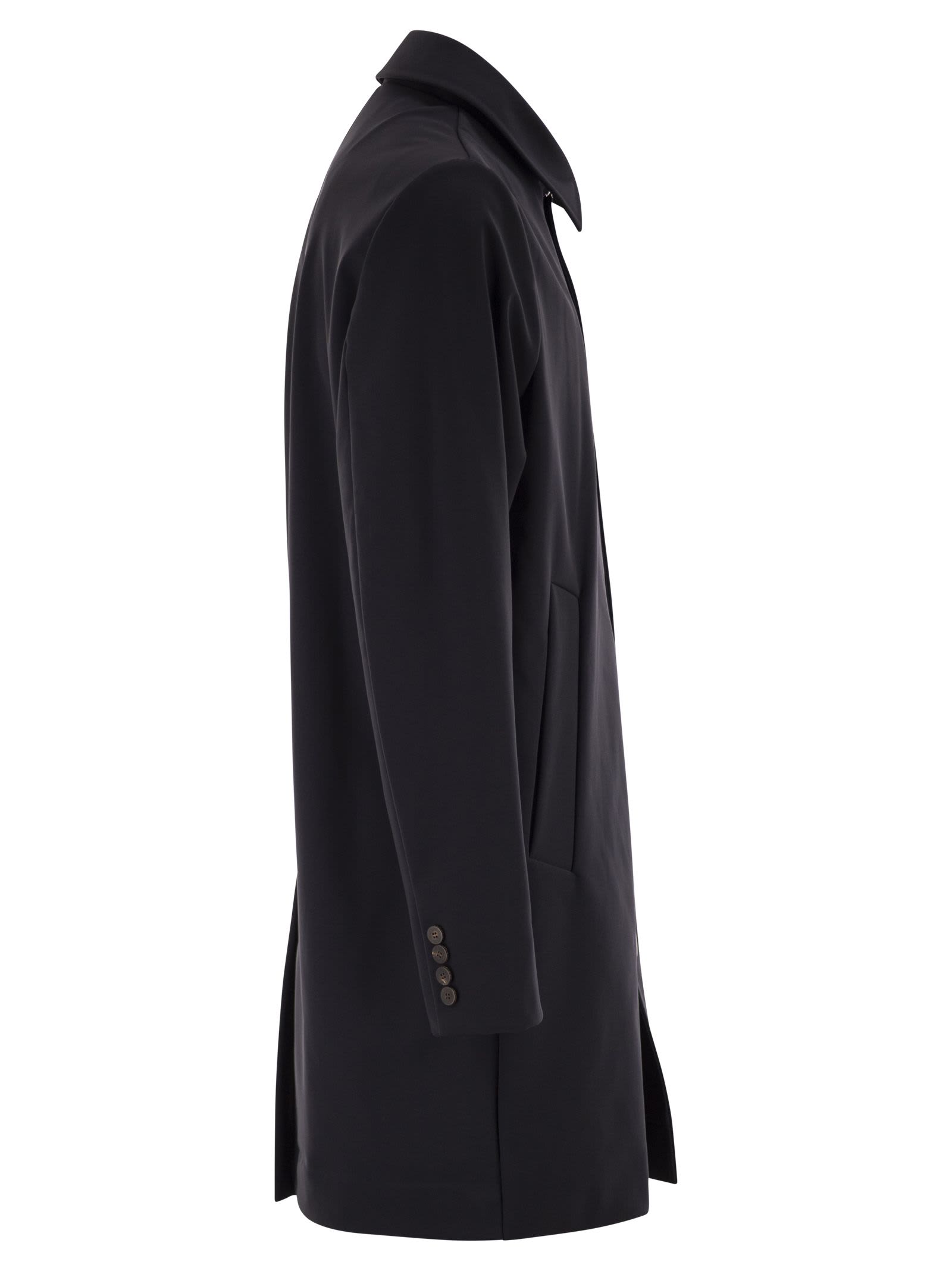 Rrd - Roberto Ricci Design Surflex Winter Thermo Coat - Technical Fabric Coat In Black