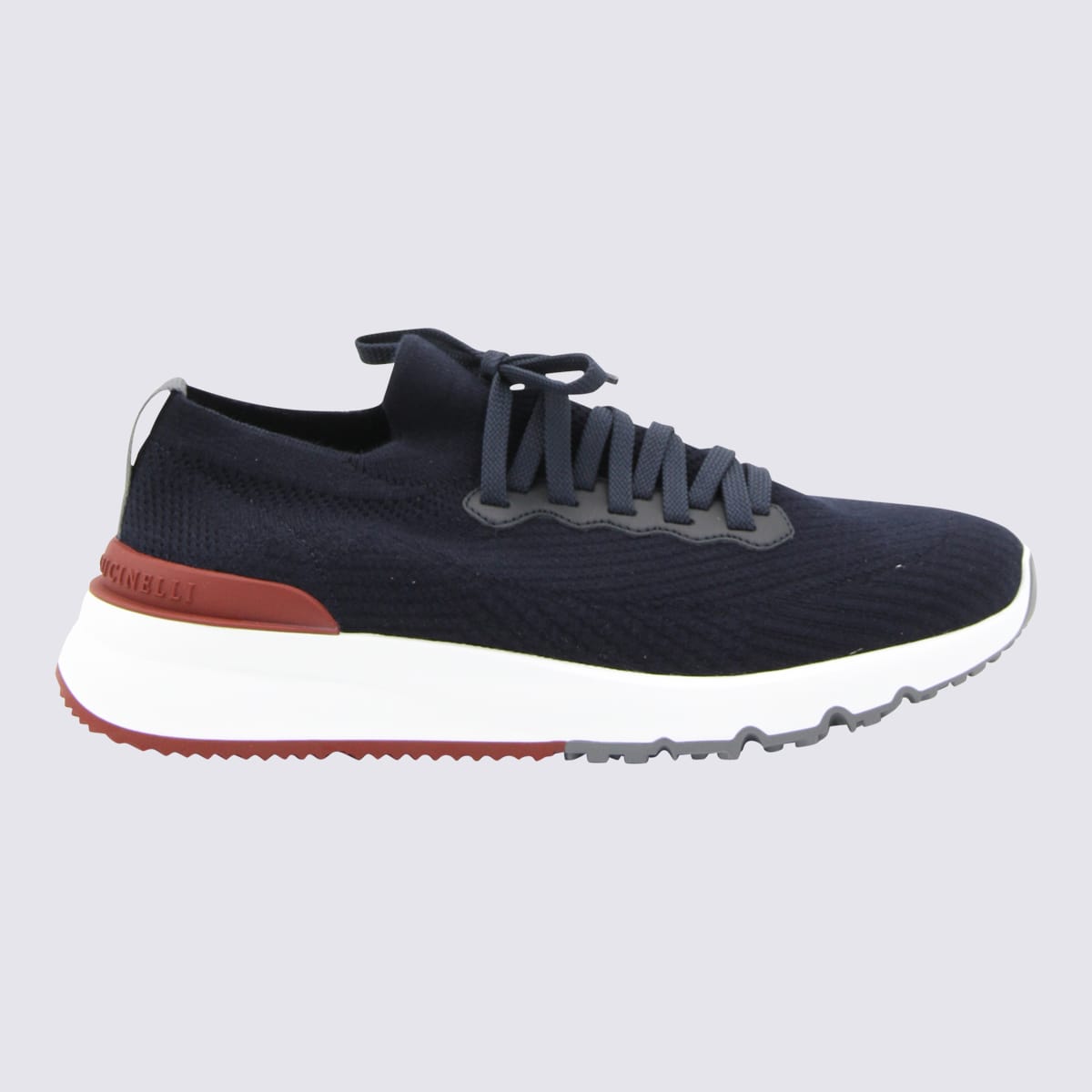 Shop Brunello Cucinelli Blue Canvas Sneakers