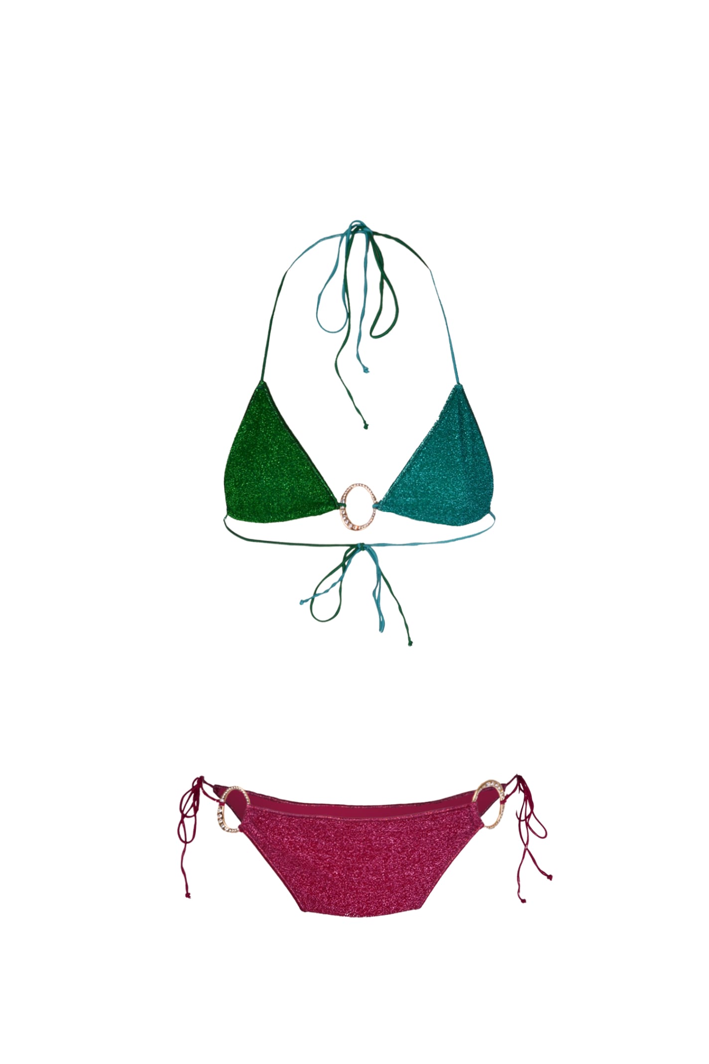 Shop Oseree Lumiere Bikini In Multicolour