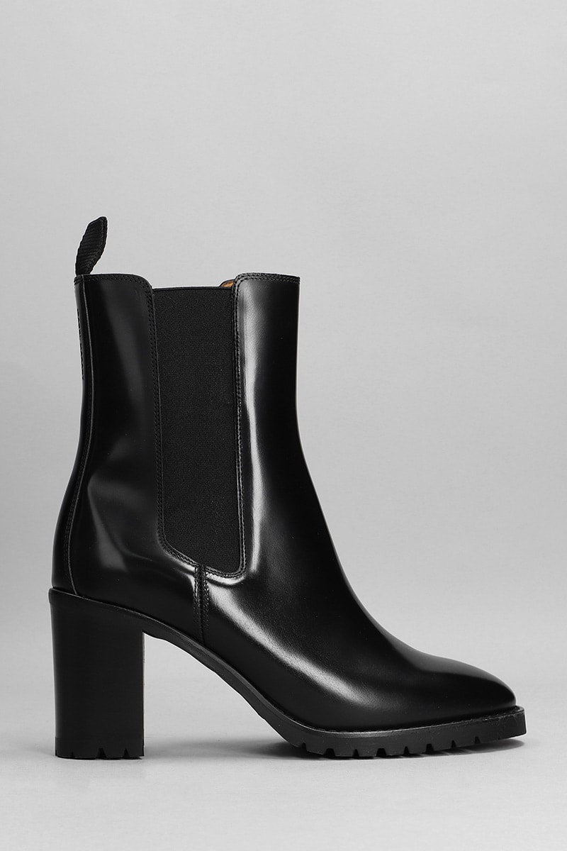 Isabel Marant Deline High Heels Ankle Boots In Black Suede