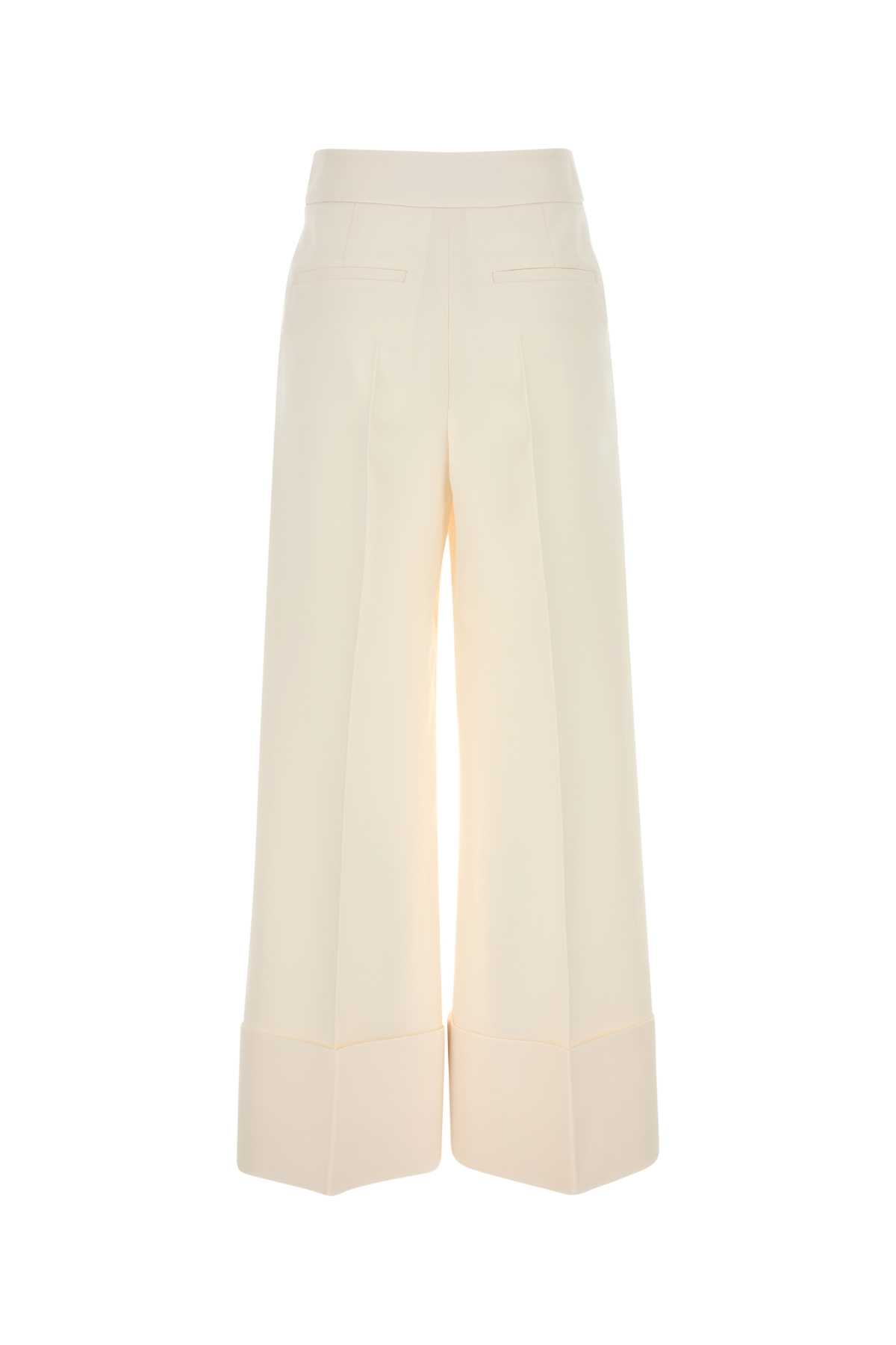 Valentino Womens Betulla Wide-leg Pressed-crease Wool Trousers In White