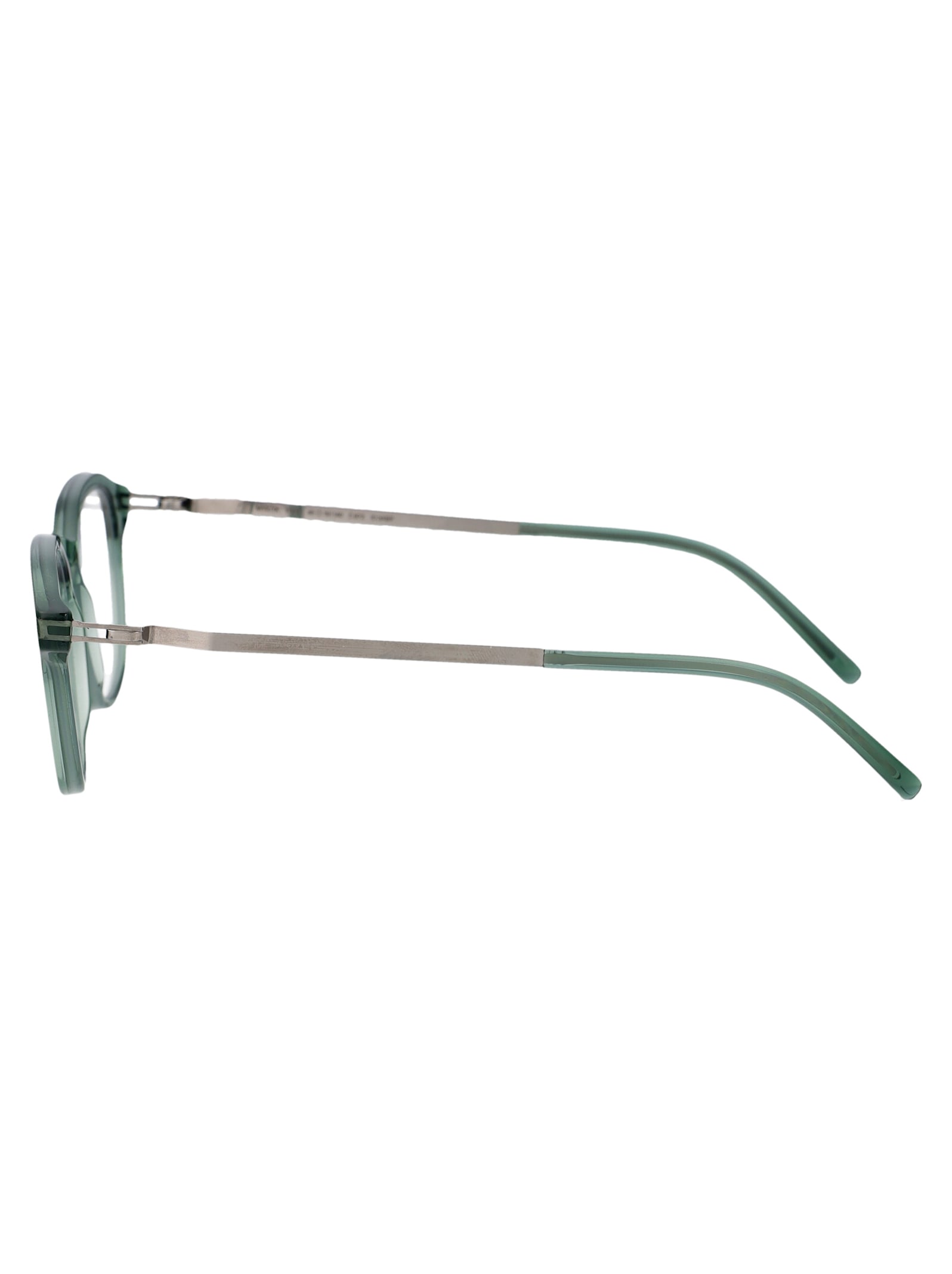 Shop Mykita Yura Glasses In 809 C191-cypress Green/shiny Silve Clear