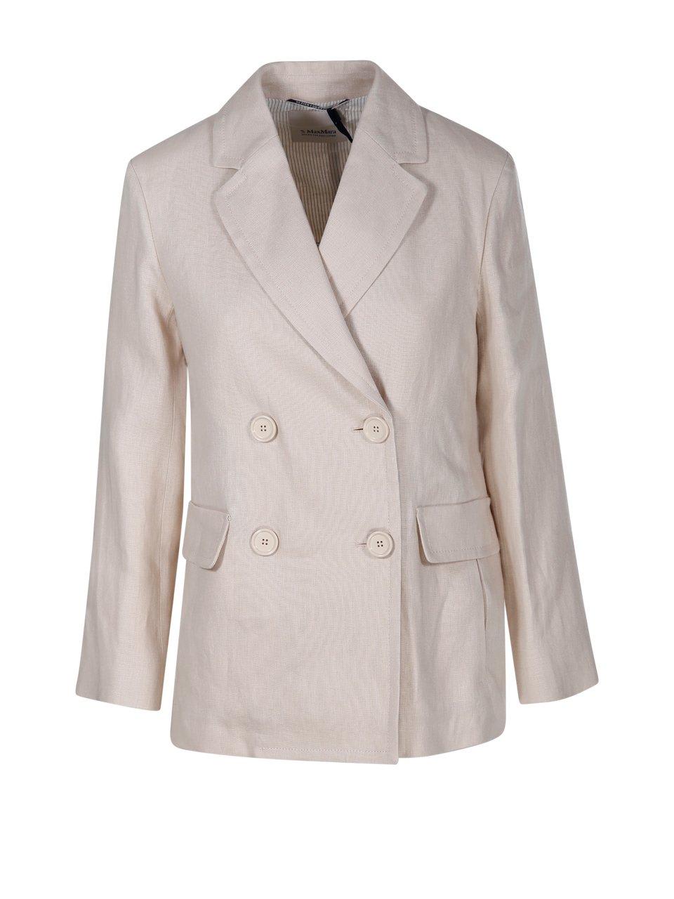 Shop 's Max Mara Doublebreasted Longsleeved Jacket In Beige