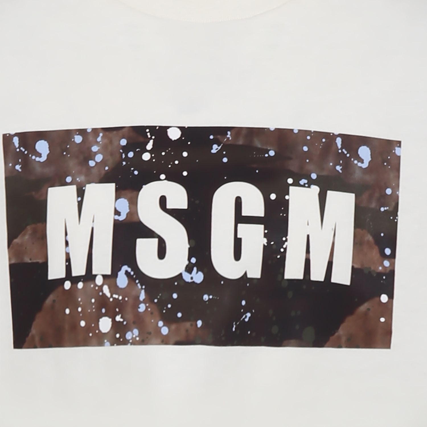 Shop Msgm Ivory T-shirt For Boy With Logo
