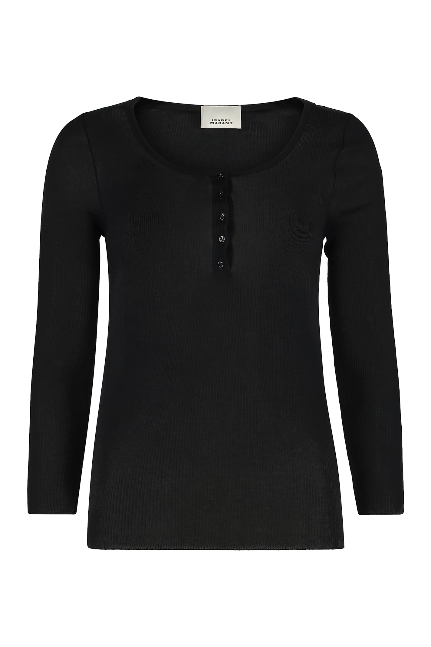 Isabel Marant Étoile Long Sleeve Top Featuring Button Detail In Multi