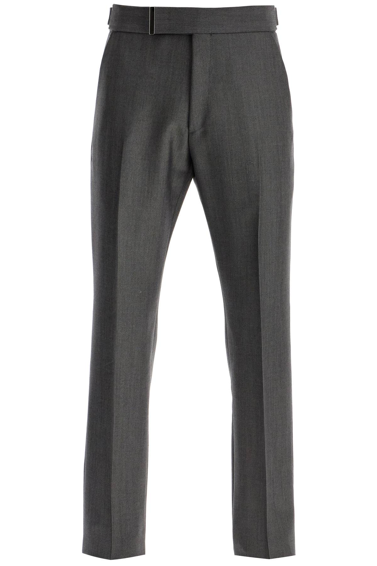 Shop Tom Ford Atticus Wool And Mohair Mikado Trousers In Grey (grey)