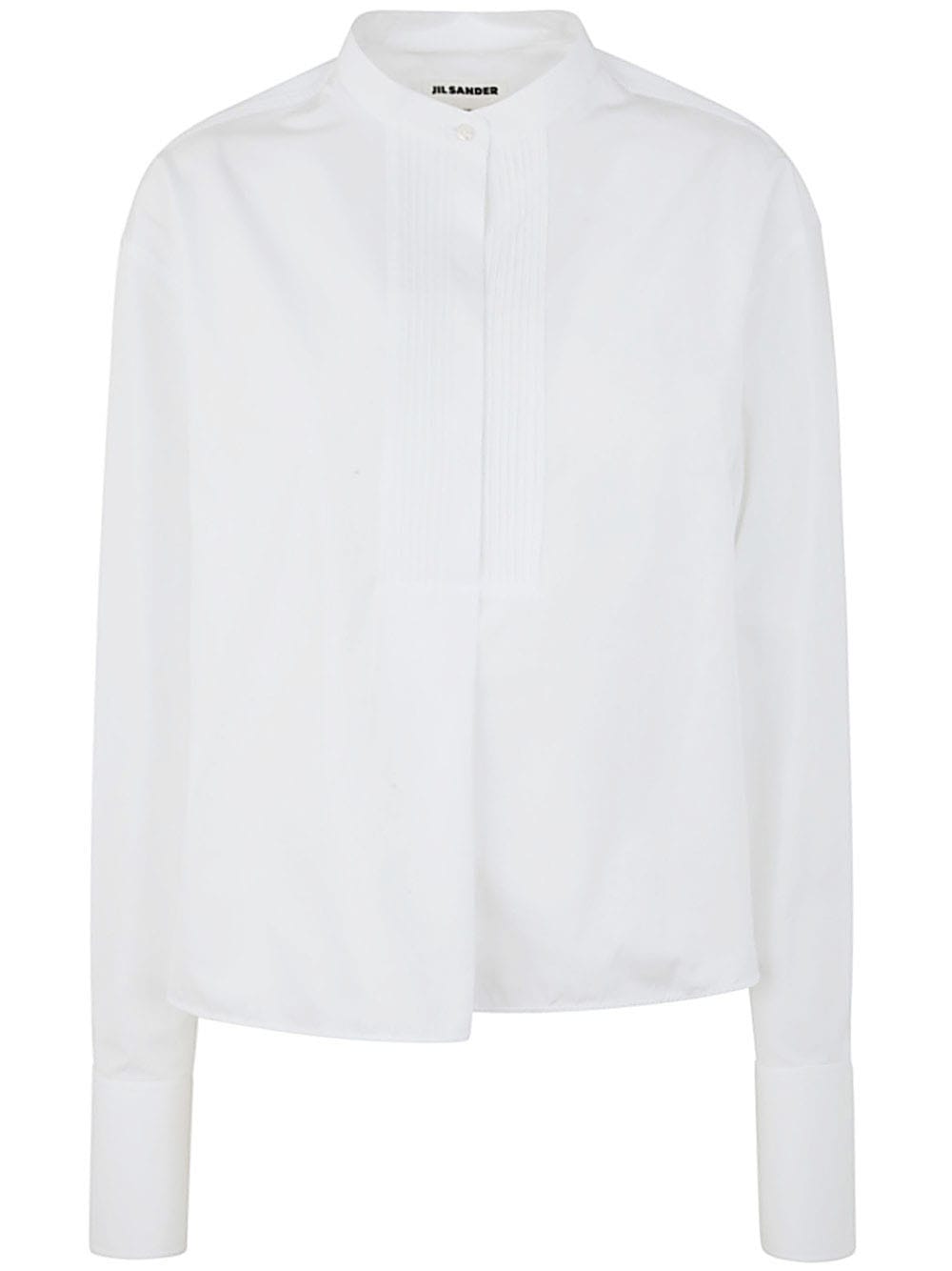 Shop Jil Sander Thursday Cropped Boxy Shirt In Optic White