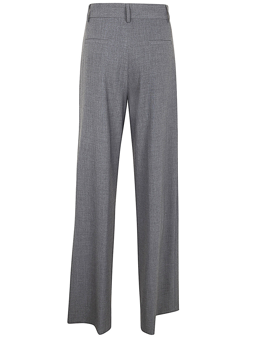 Shop Blugirl Melange Wide Leg Trousers In Melange Grey