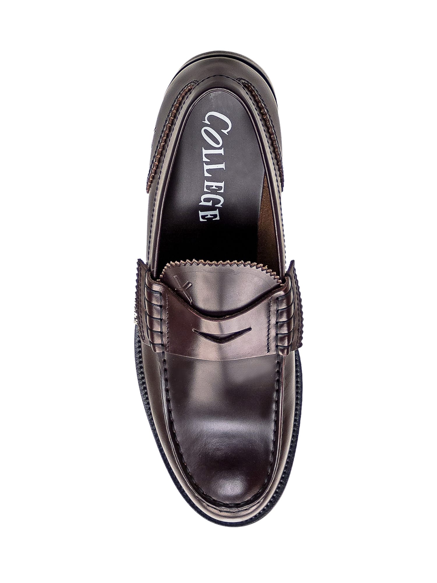 Shop College Leather Loafer In Antick Cordoban