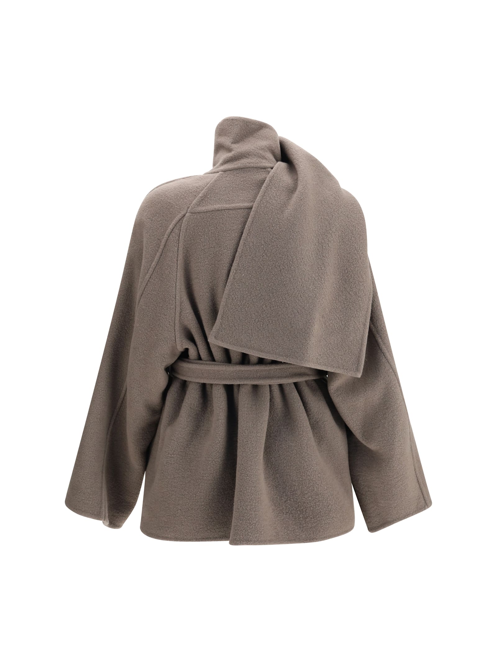 Rick Owens Scarf Flight Jacket In Gray