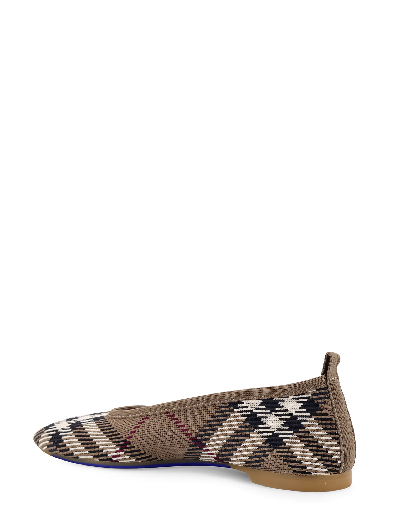 Shop Burberry Embroidered Canvas Ballerinas In Brown