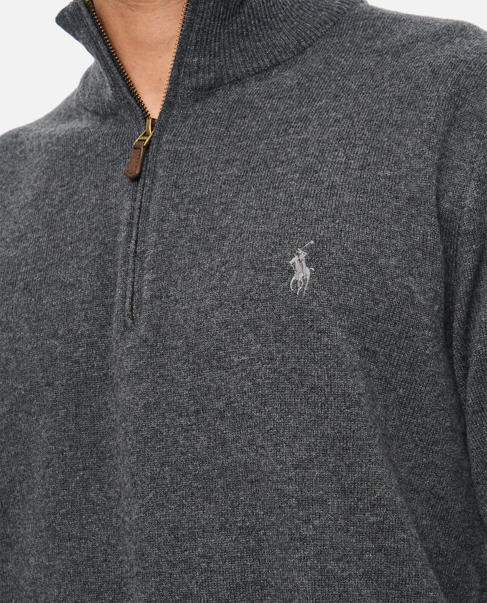 Shop Polo Ralph Lauren Long Sleeve-pullover In Grey