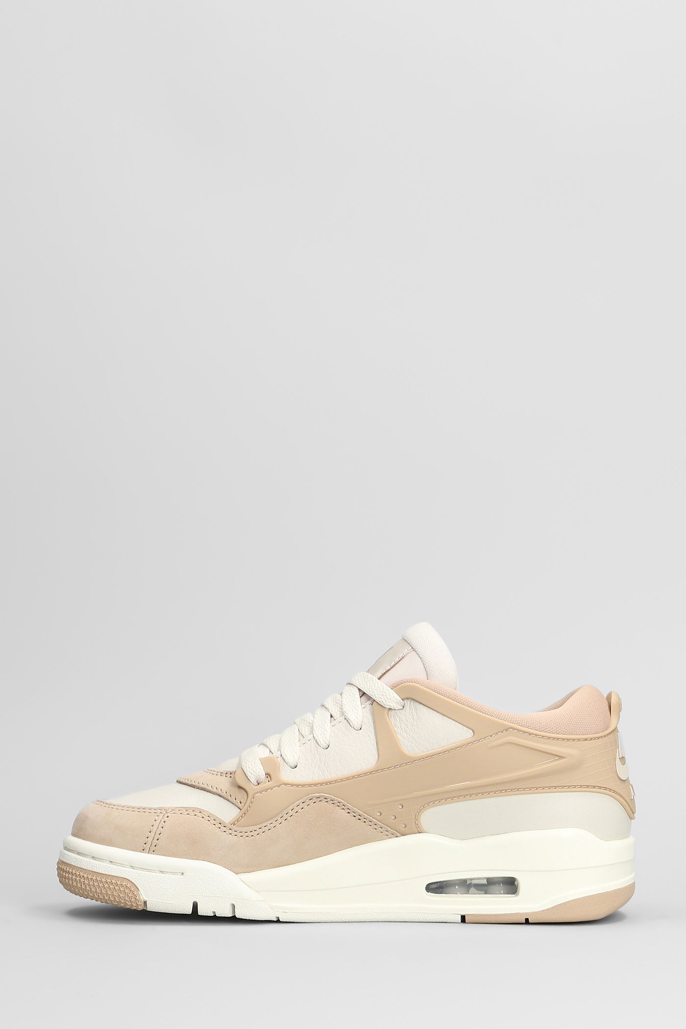 Nike Air Jordan 4 Rm Sneakers In Beige Suede And Leather In Multi