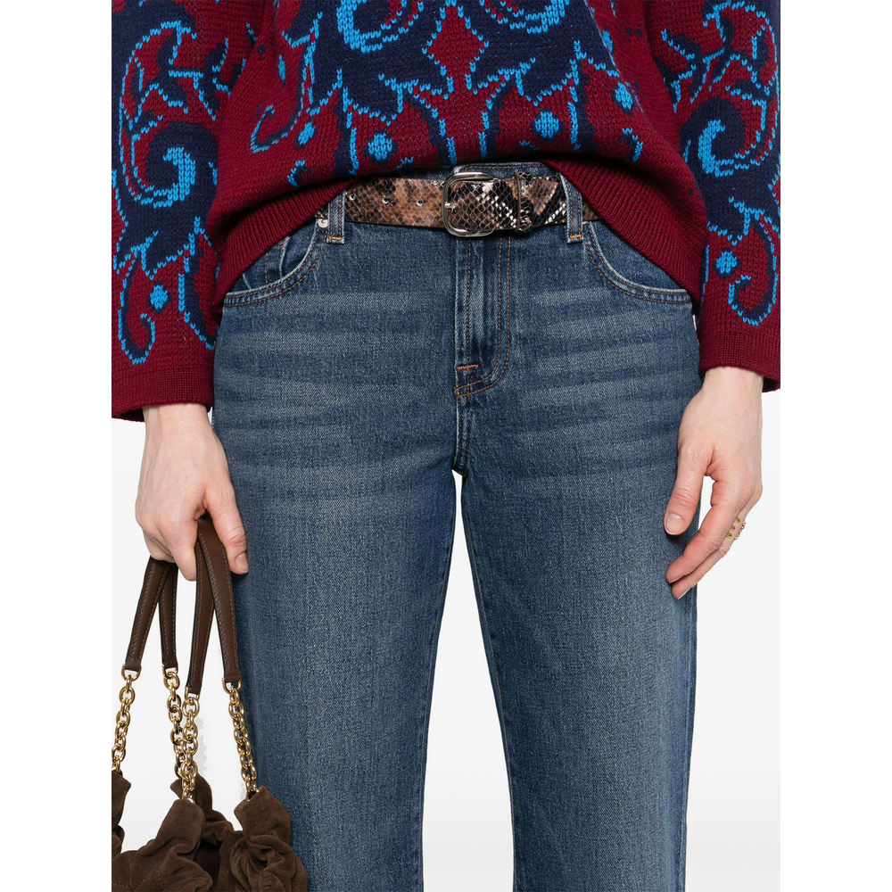 7 For All Mankind Cotton Denim In Blue