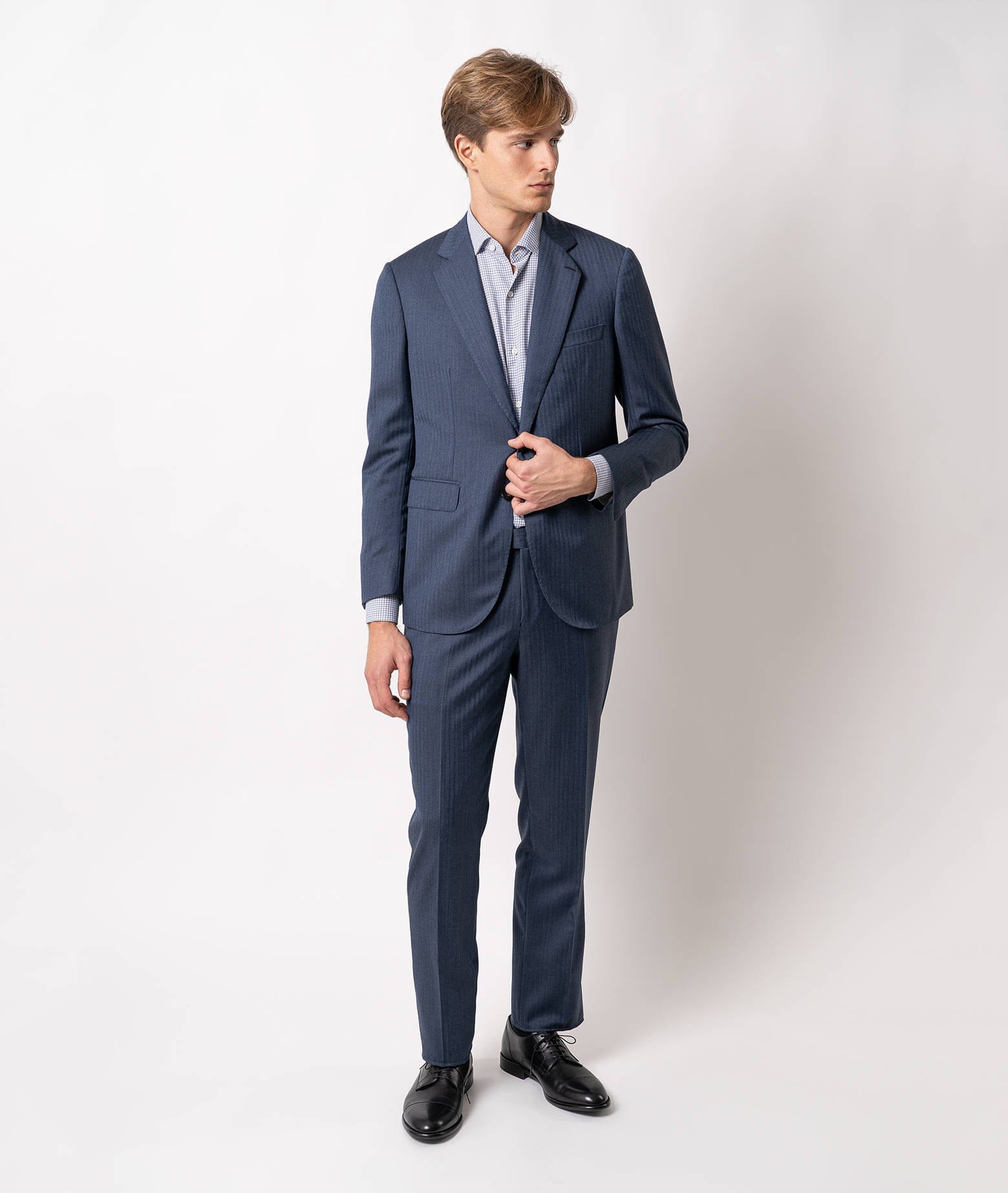 Larusmiani Single-breasted Wool Suit Seul Suit In Blue