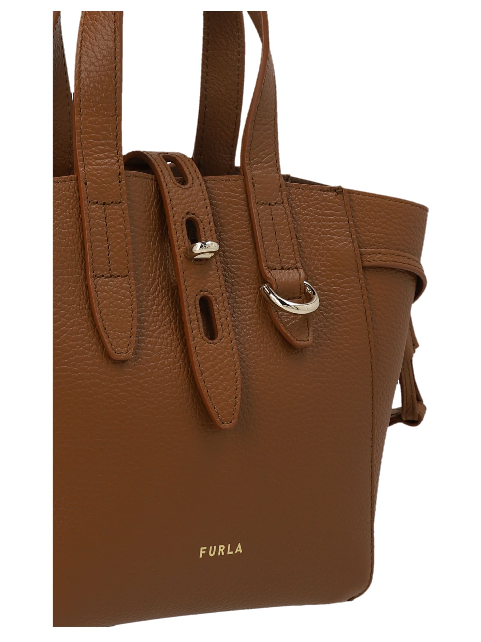 Shop Furla Net Handbag In Leather