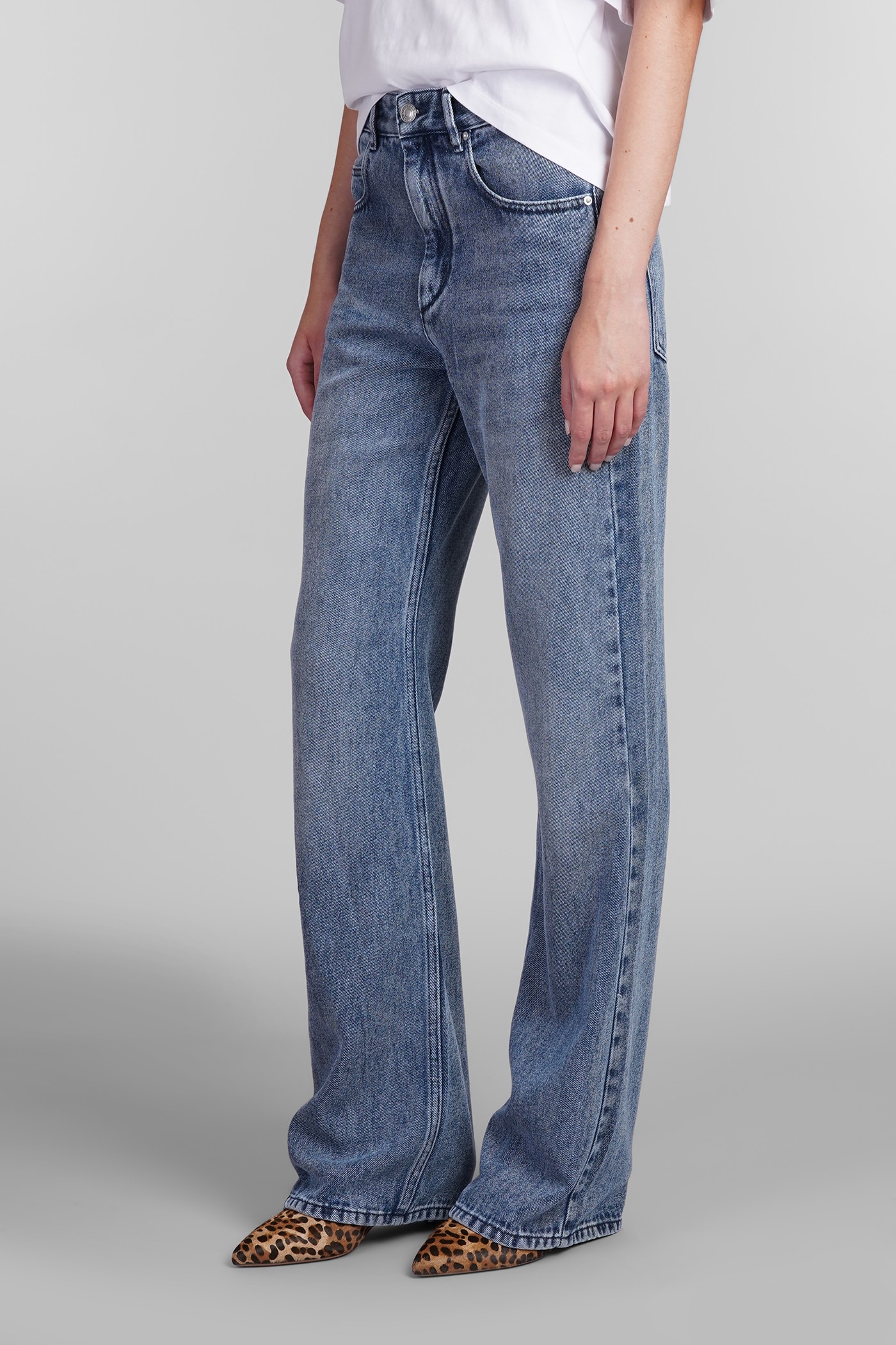 Shop Isabel Marant Belvira Jeans In Blue Cotton