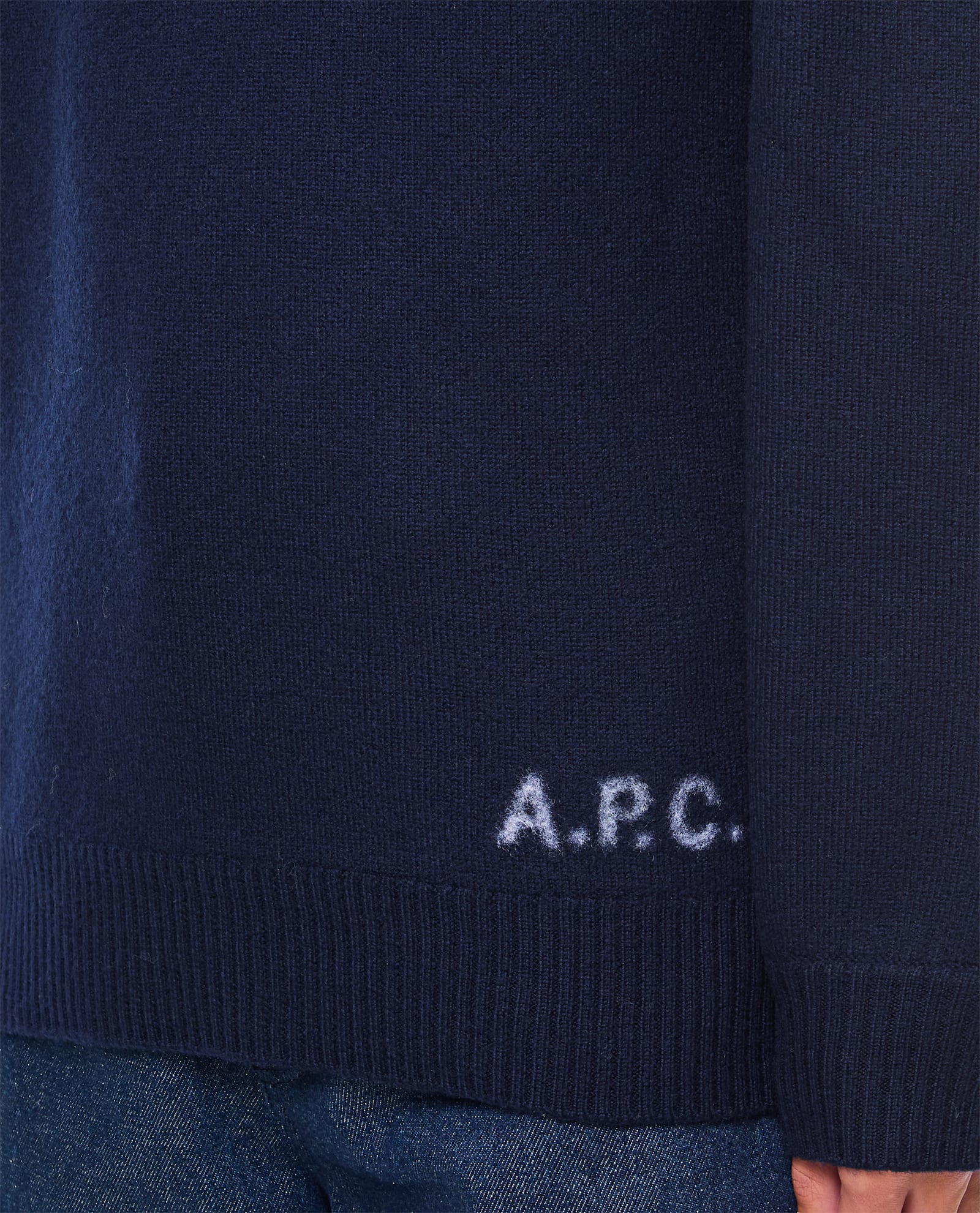 Apc Walter High-neck Pullover In Blue