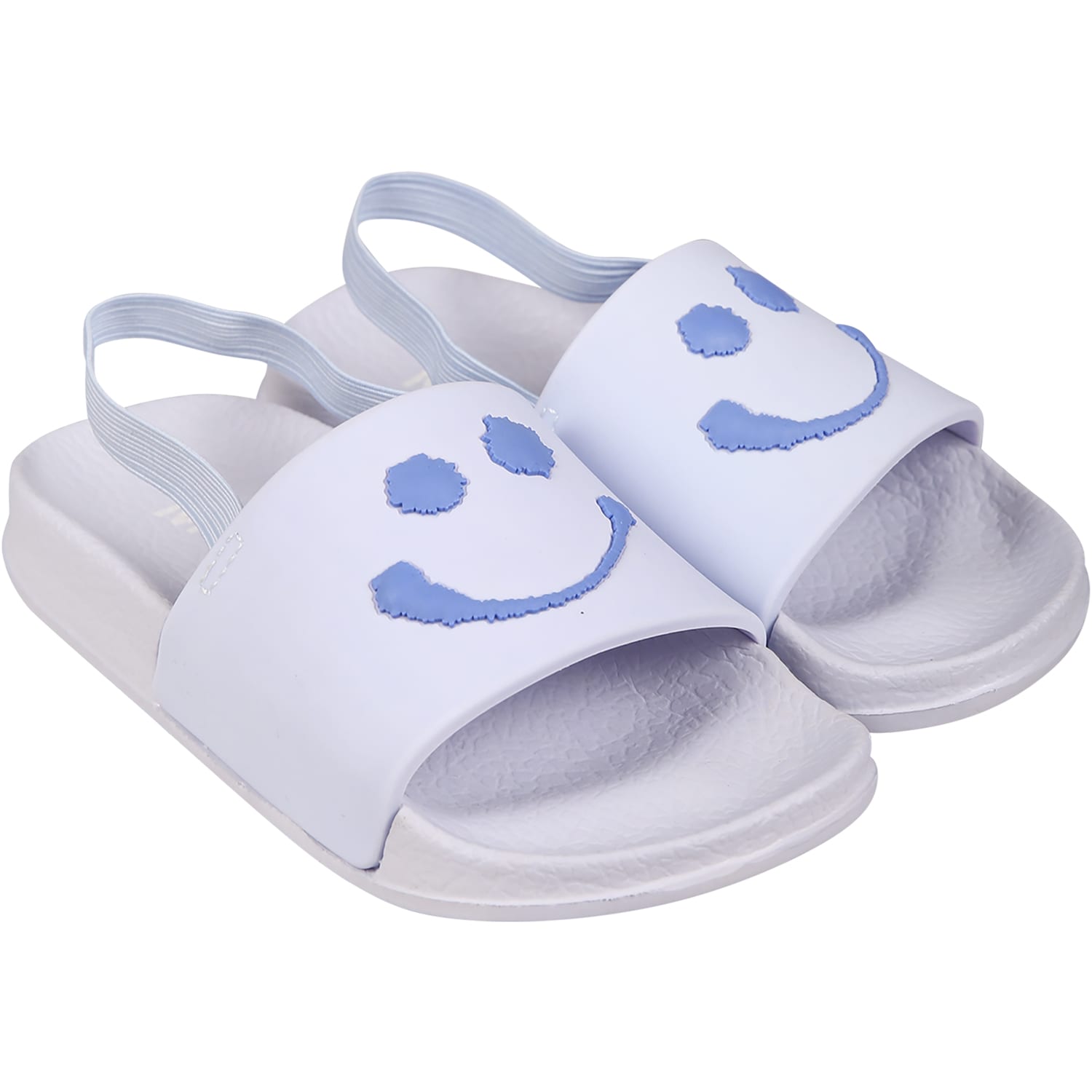 Shop Molo Light Blue Slippers For Babykids With Smiley