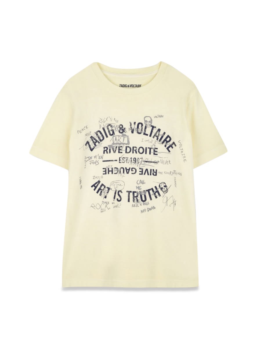 Zadig & Voltaire T-shirt In Yellow