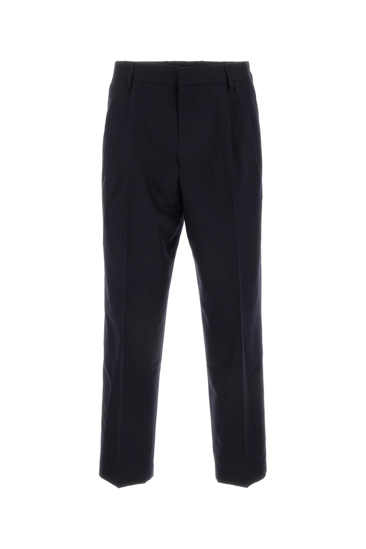 Shop Dries Van Noten Midnight Blue Wool Pellow Pant In Navy