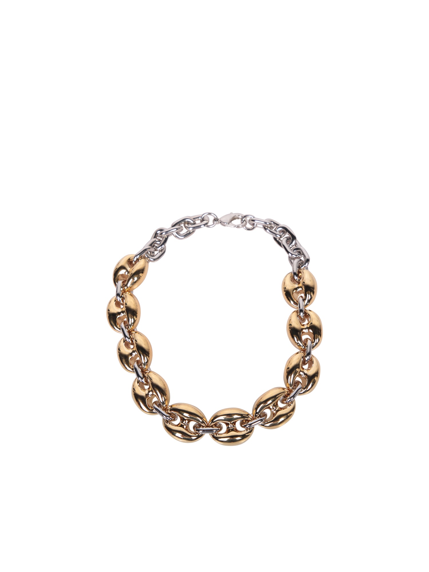 RABANNE EIGHT CHUNKY GOLD/SILVER NECKLACE