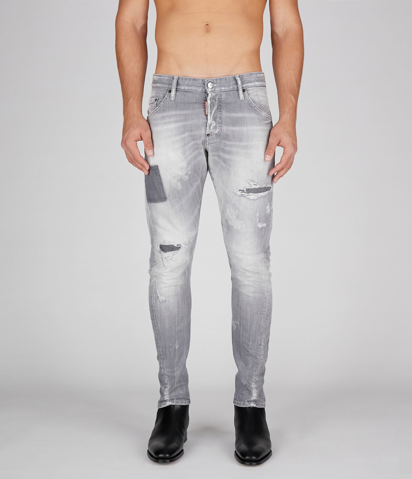 Shop Dsquared2 5 Pockets In Grey