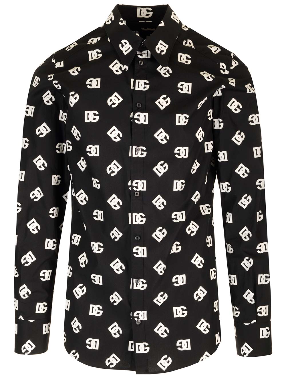 Shop Dolce & Gabbana Slim Fit Shirt In Black