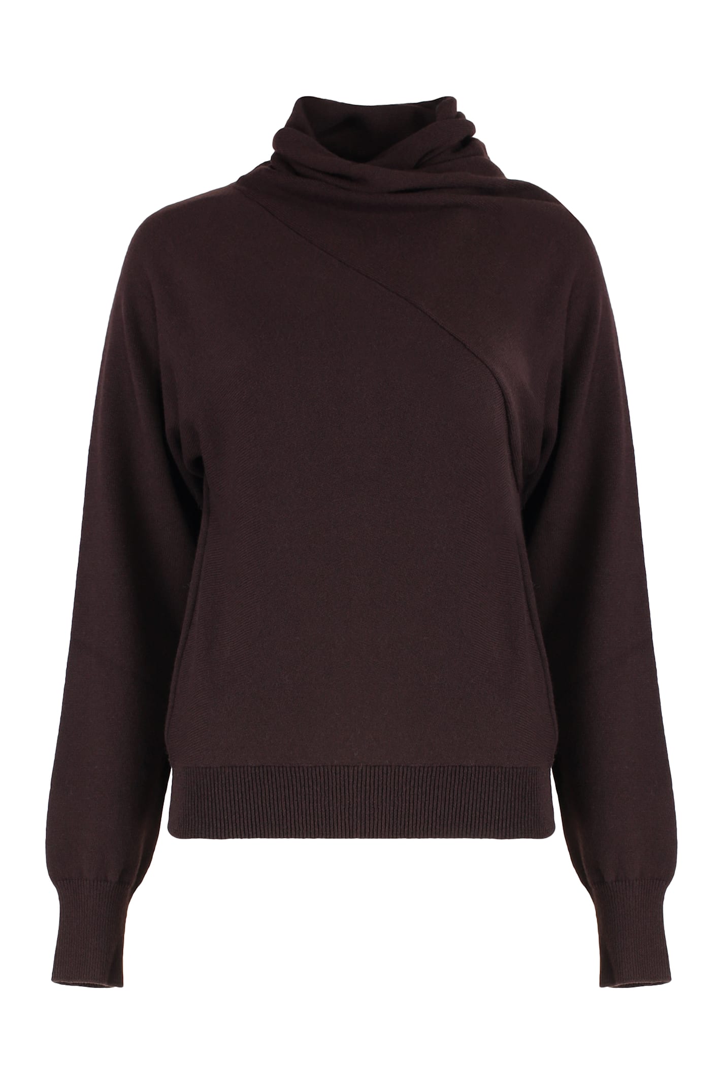 Tom Ford Cashmere Blend Turtleneck Sweater In Brown