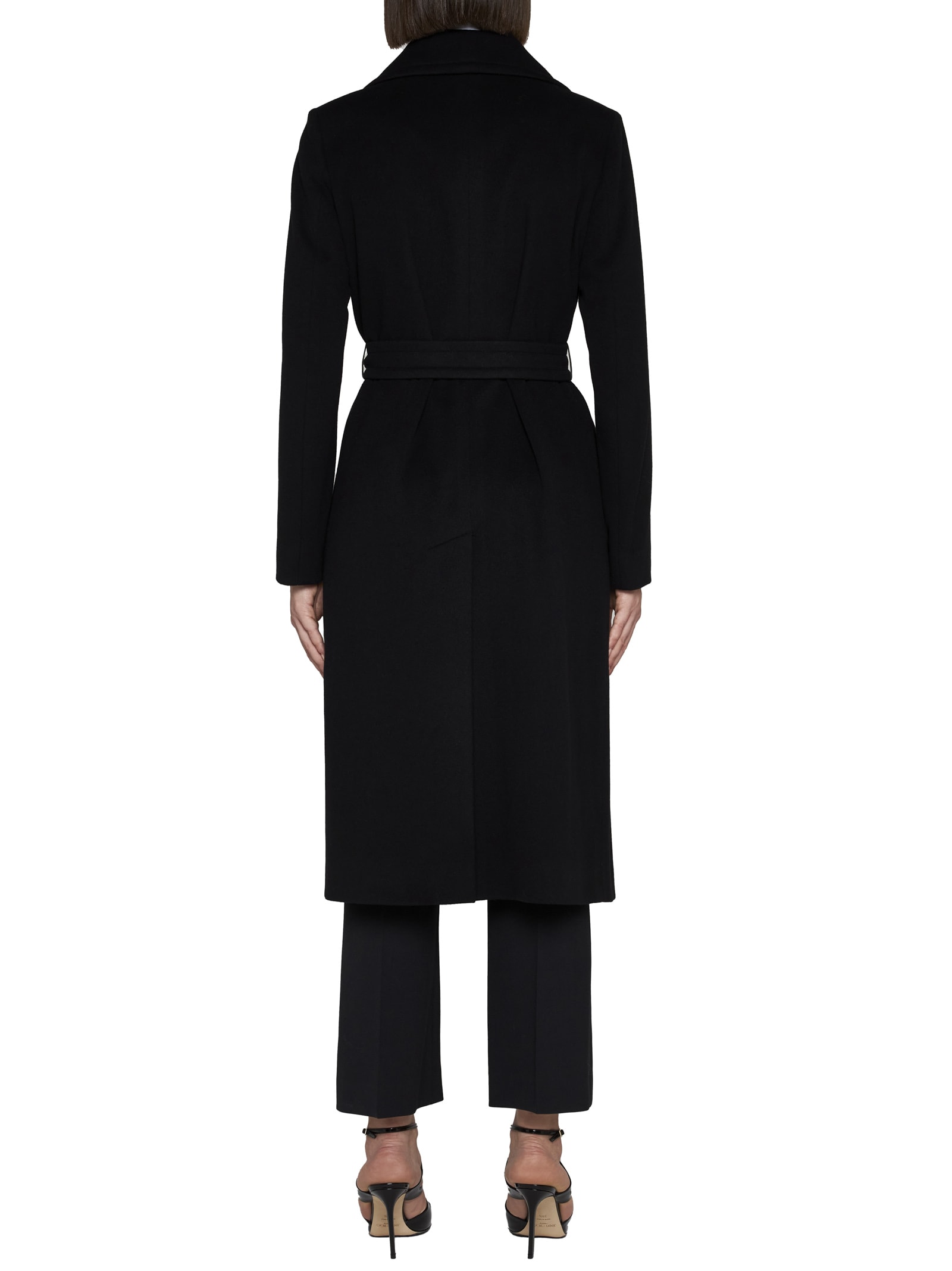 Shop Tagliatore Coat In Black