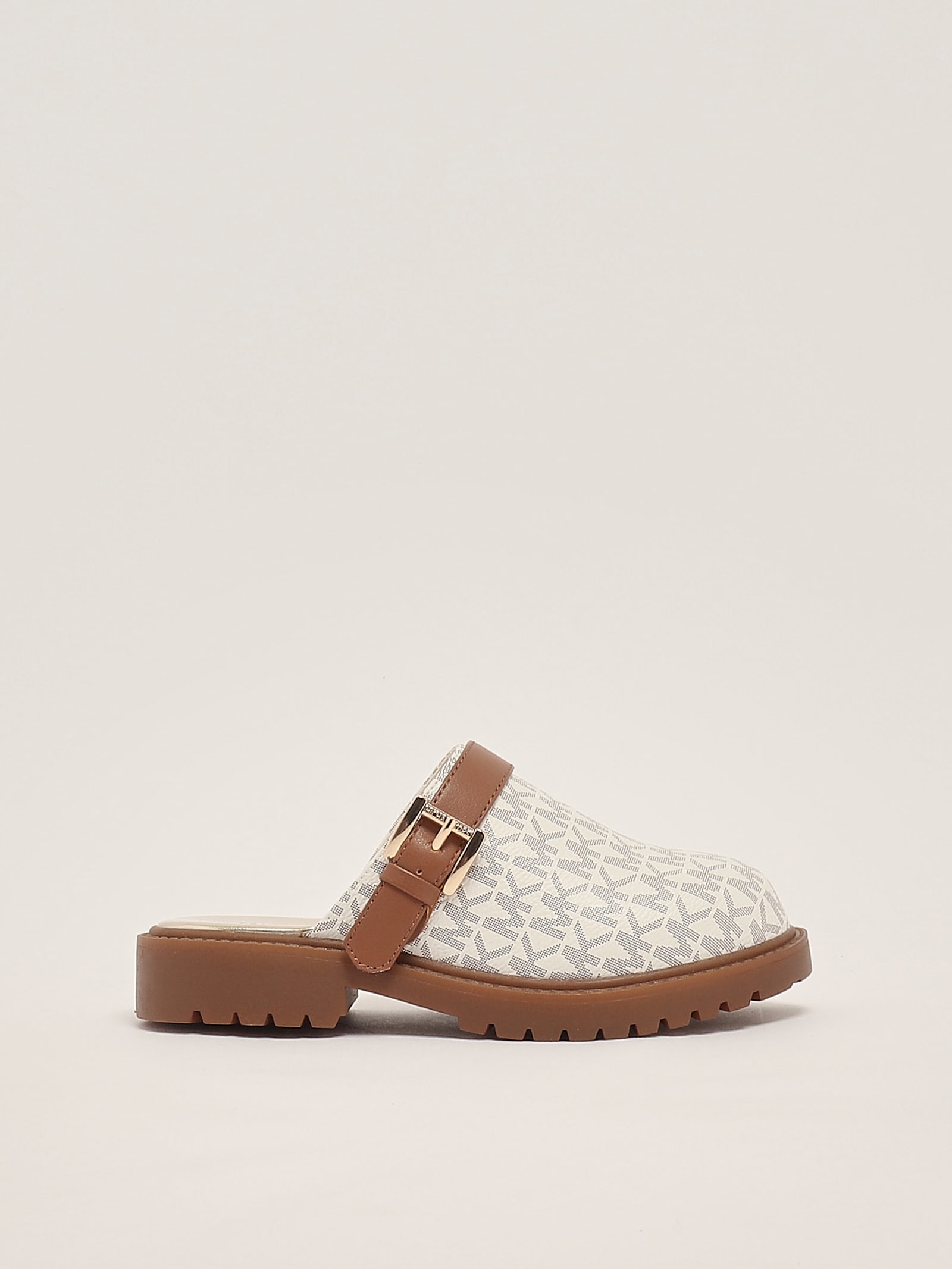 Michael Kors Monogram Sandals In Neutral