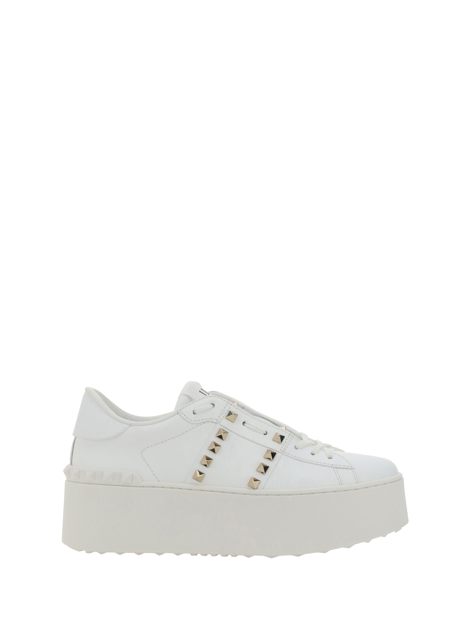 Shop Valentino Garavani Rockstud Untitled Sneakers In Bianco