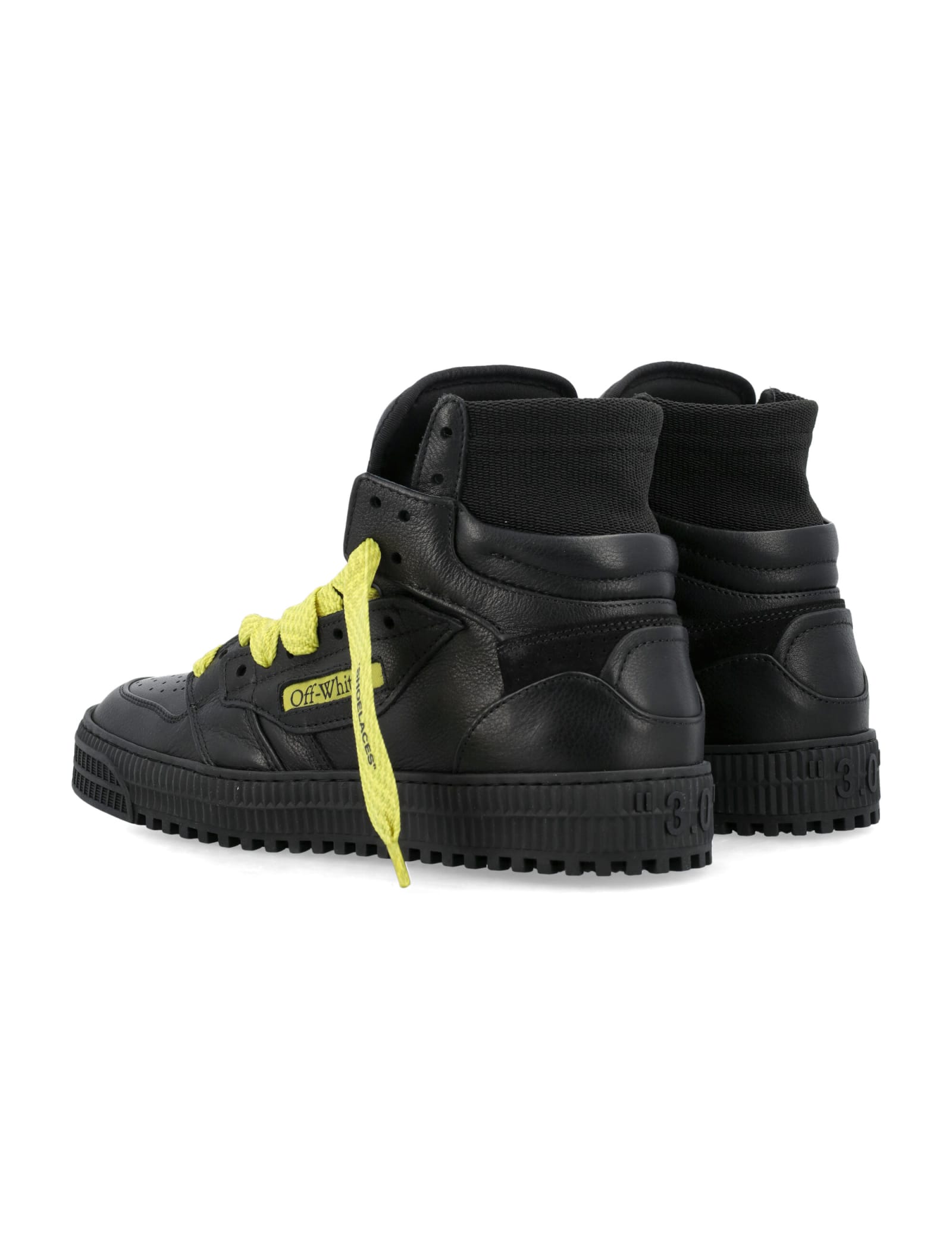 Shop Off-white 3.0 Off Court High Top Sneakers In Black Yellow