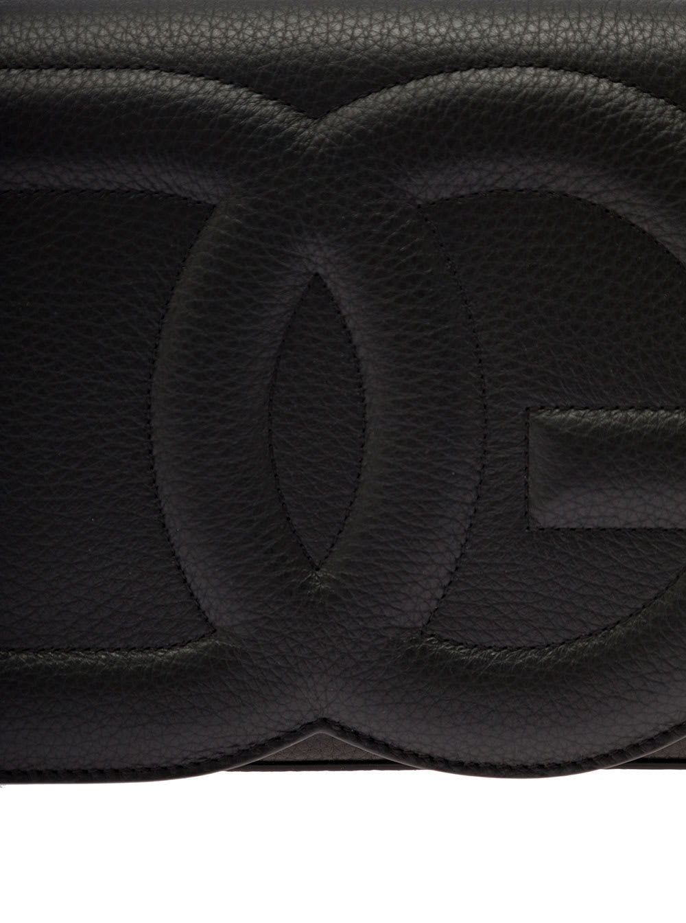 Shop Dolce & Gabbana Medium Dg Logo Black Crossbody Bag With Quilted Logo In Leather And Cotton Man