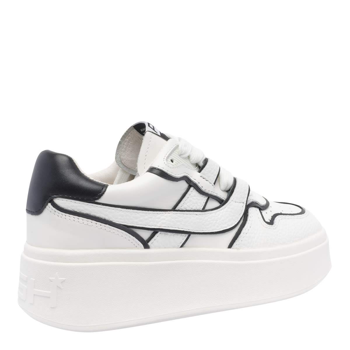 Ash Low Top Leather Platform Sneakers In White