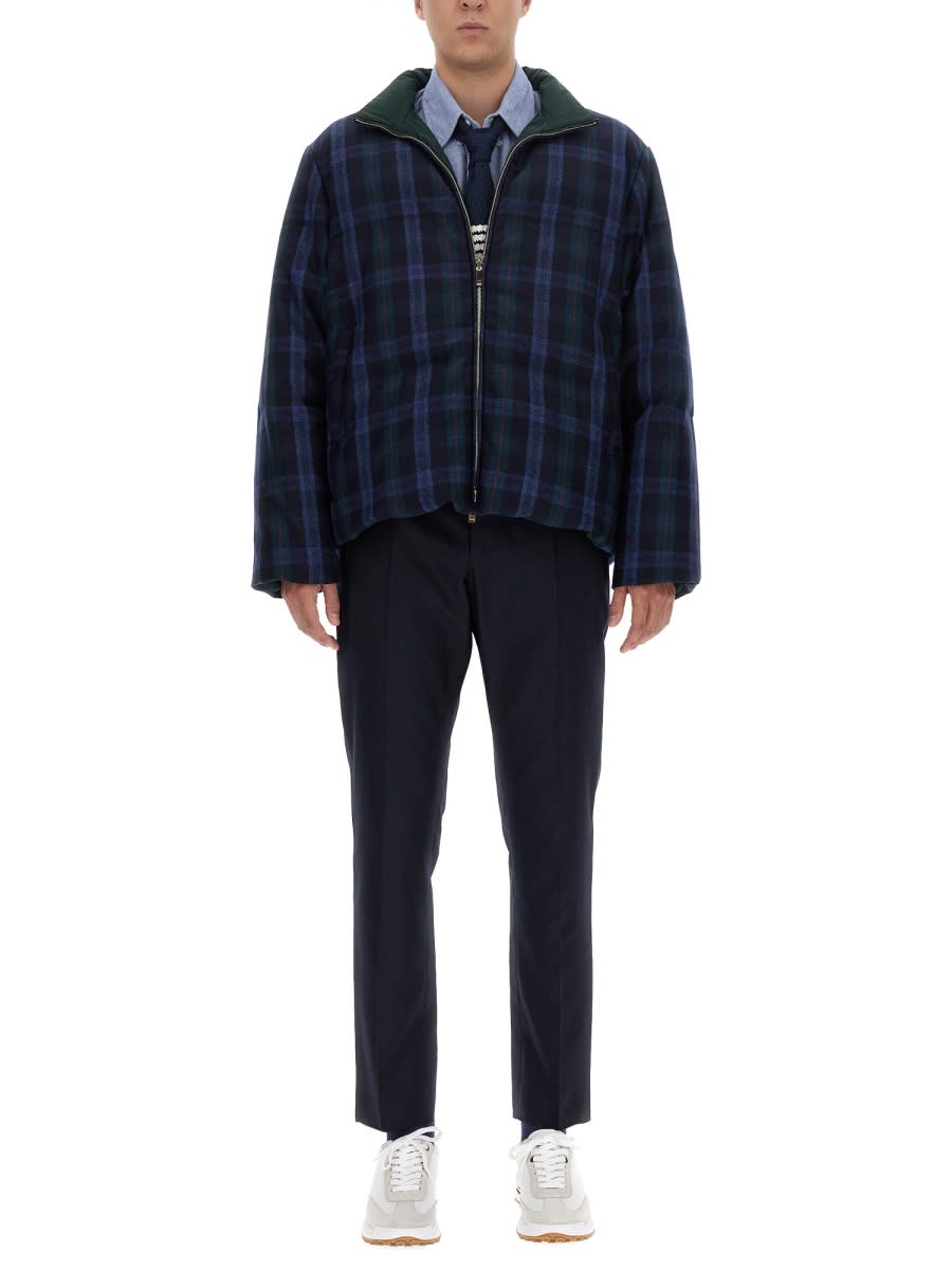 Shop Thom Browne Reversible Jacket In Blue