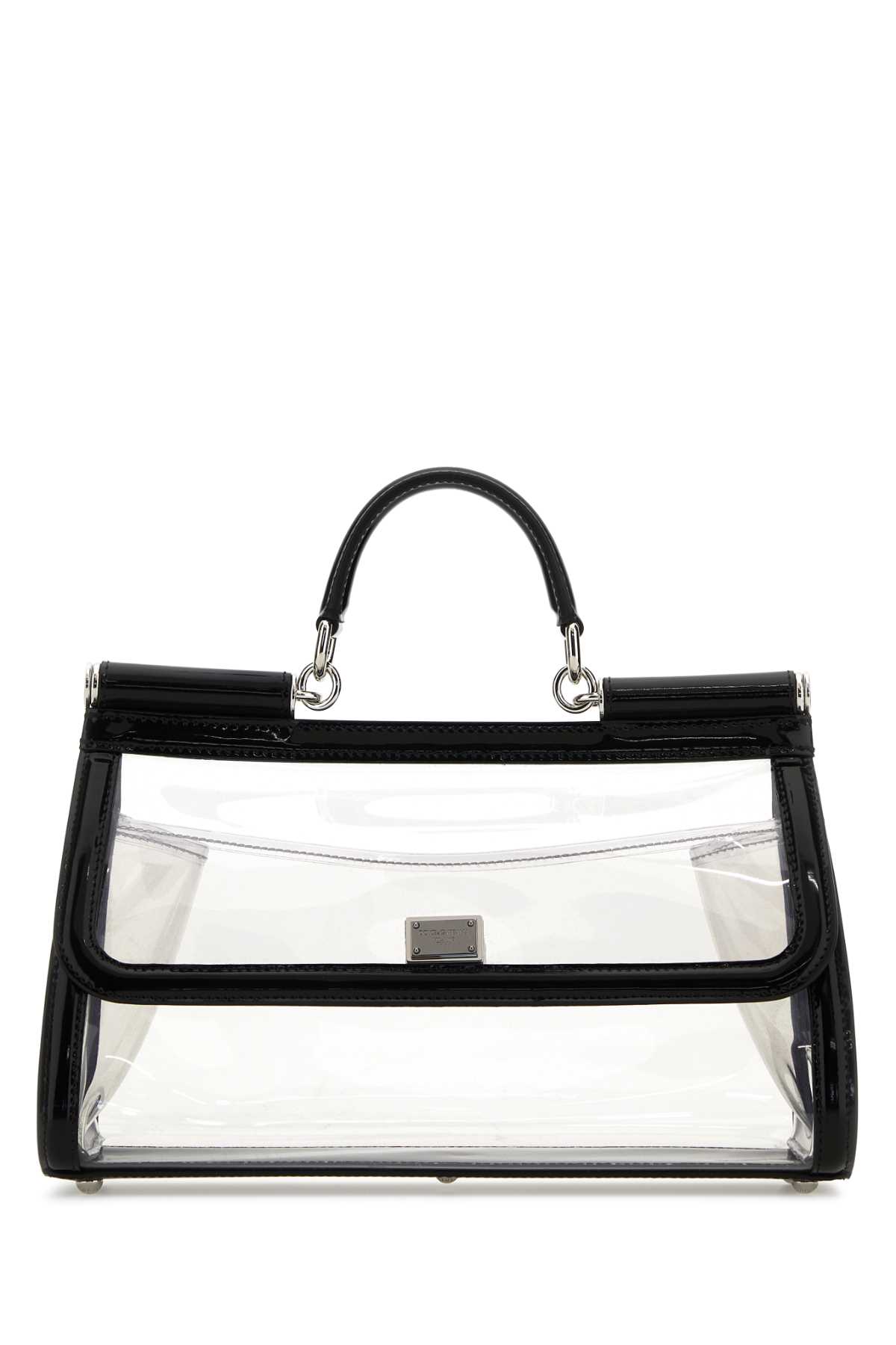 Dolce & Gabbana Two-tone Pvc And Leather Medium Sicily Handbag