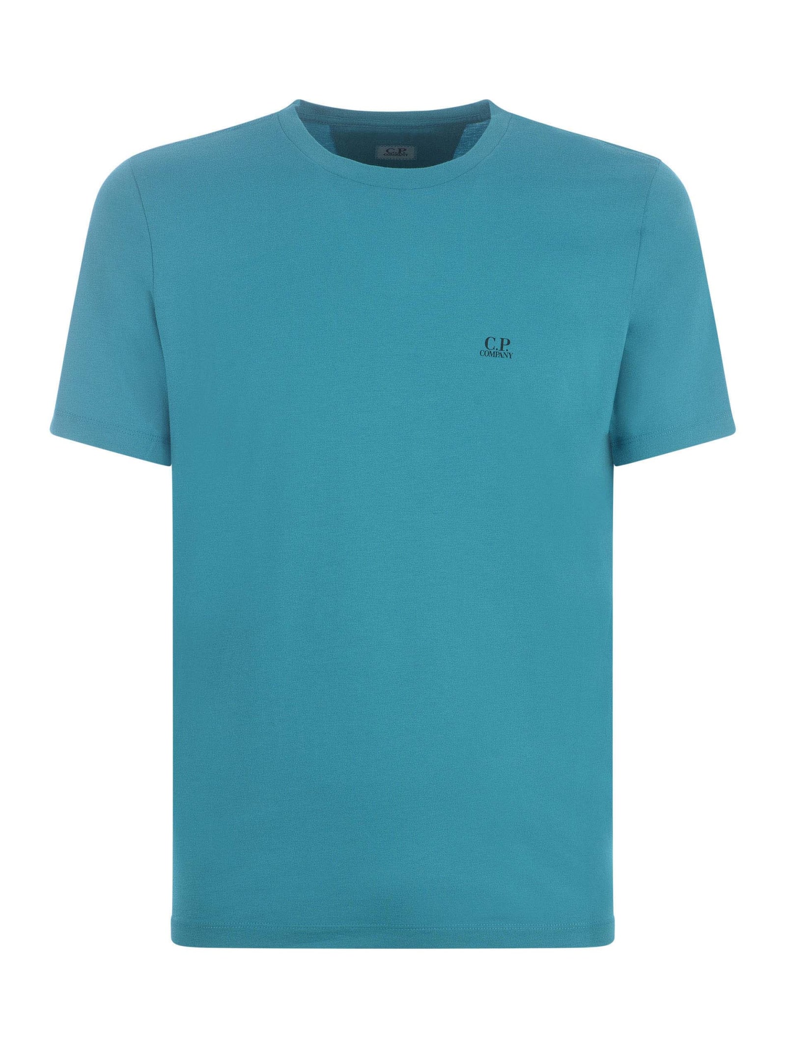 Shop C.p. Company T-shirt  In Cotton In Turchese