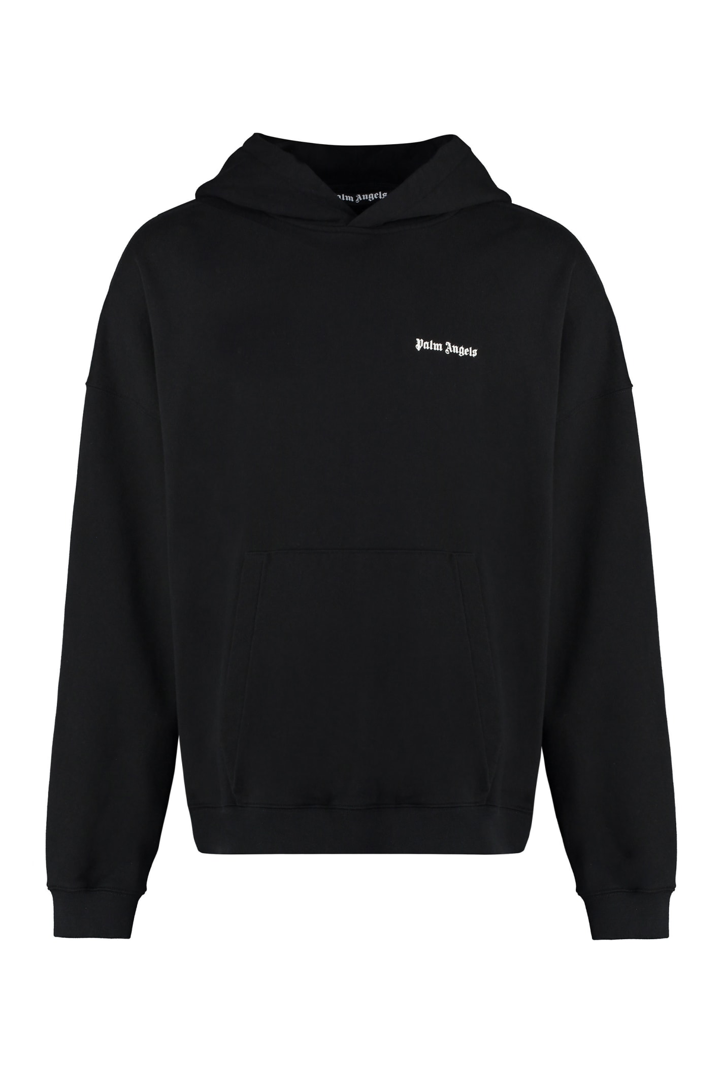 Shop Palm Angels Hooded Sweatshirt In Black