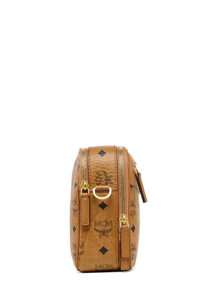 Mcm Diamond Camera Bag In Visetos In Brown
