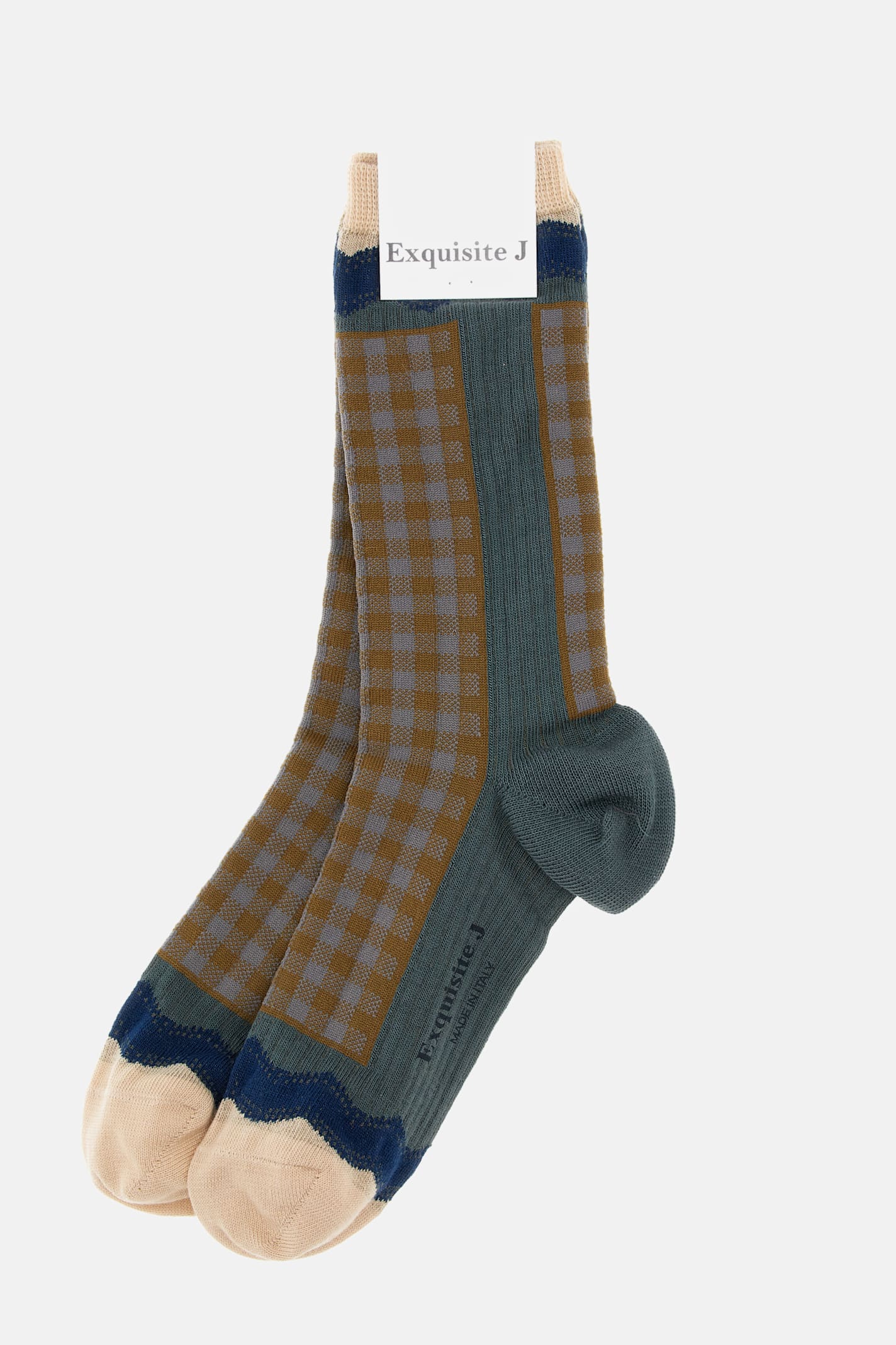 Exquisite J Mid-lenght Cotton Blend Socks In Multi
