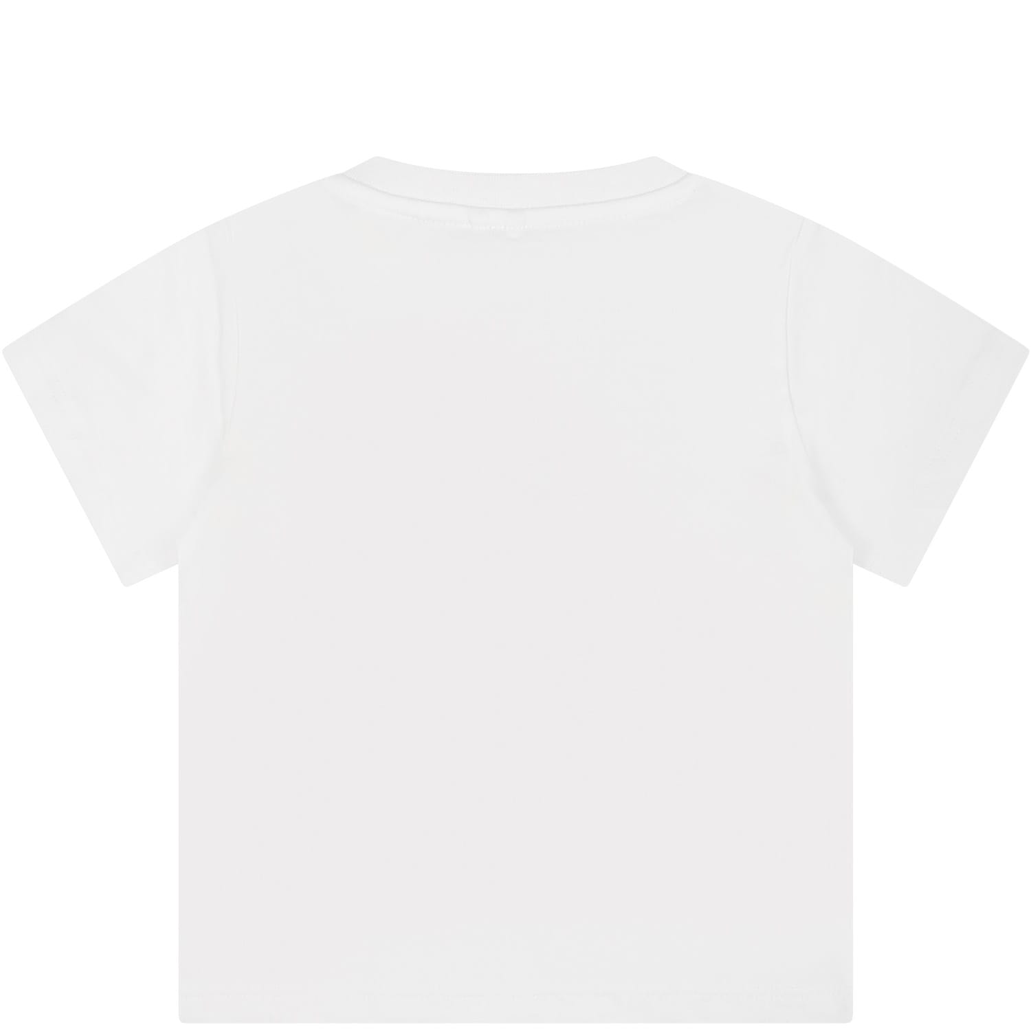Shop Stella Mccartney White T-shirt For Baby Girl With Multicolor Sun Print