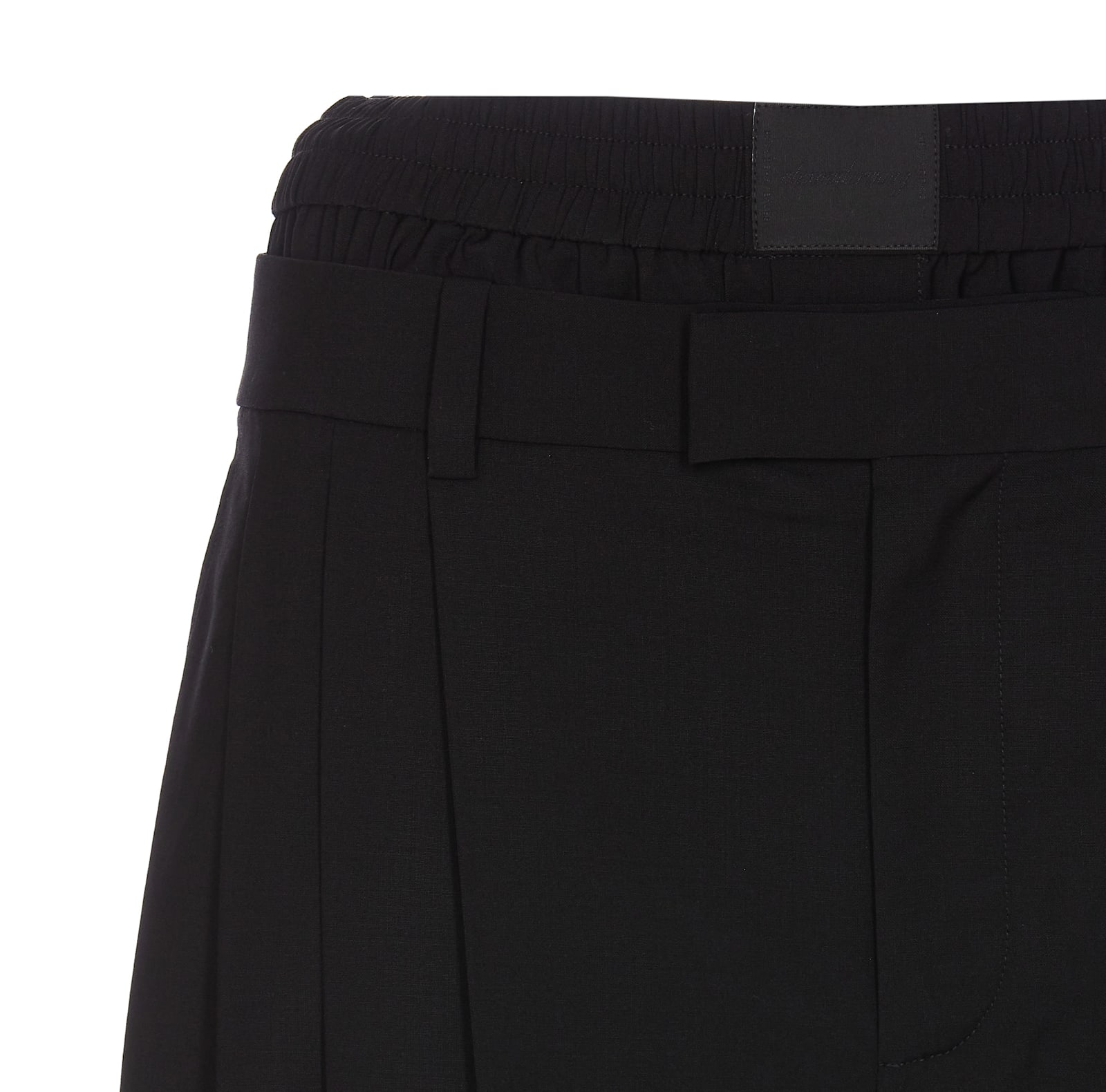Alexander Wang Pleated Pants W/ Boxers In Black