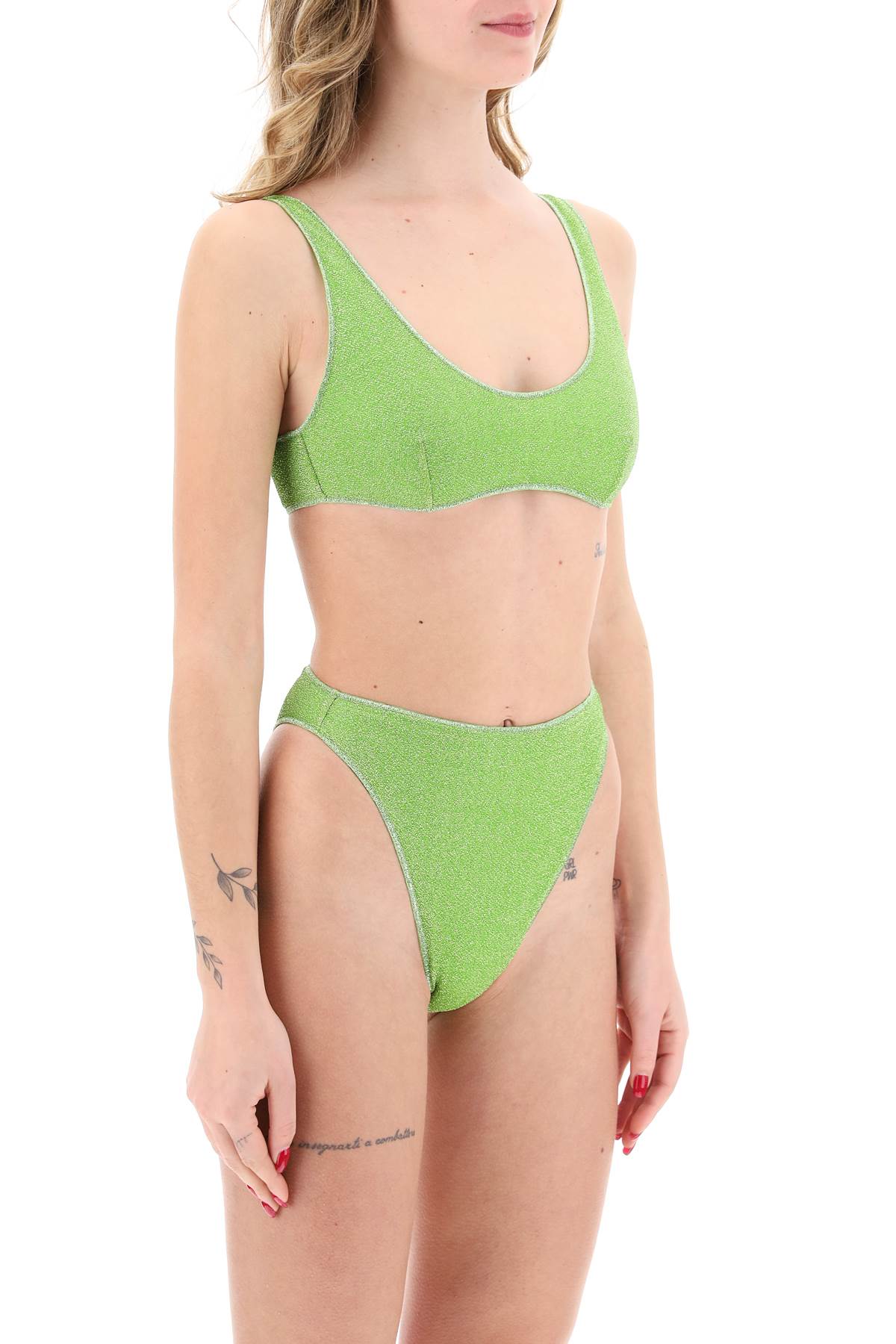 Shop Oseree Lumiã¨re Bikini In Lime (green)