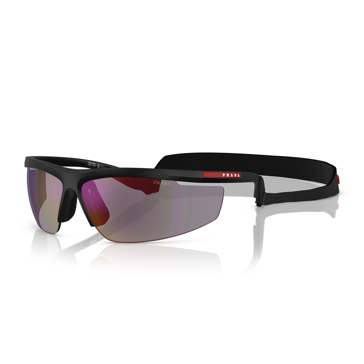Prada Linea Rossa Ps A02s 1bo10j Nero Opaco Sunglasses In Black