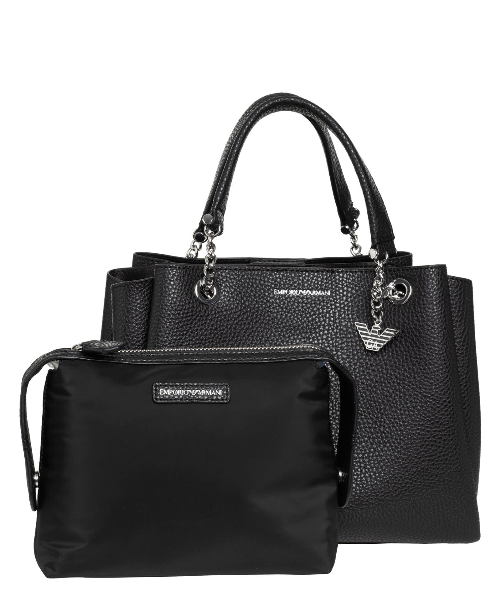 Shop Emporio Armani Handbag In Black