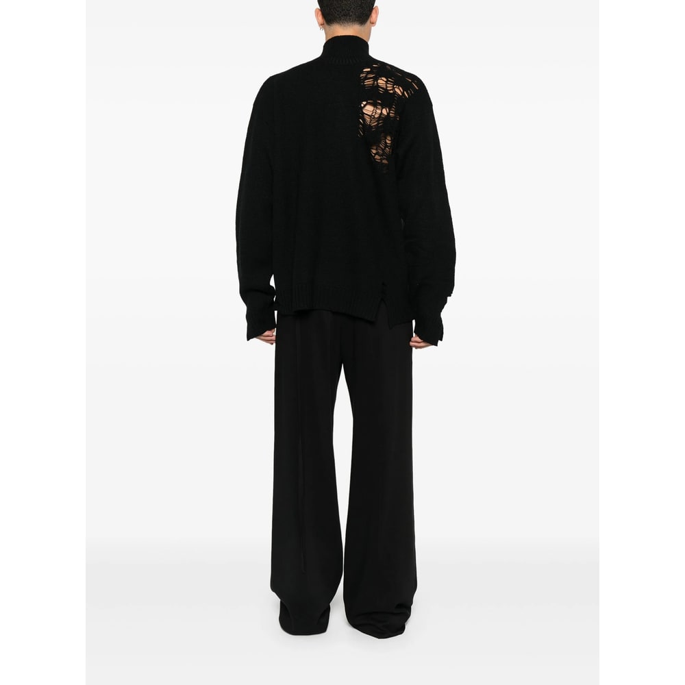 Ann Demeulemeester Turtleneck Sweater In Black