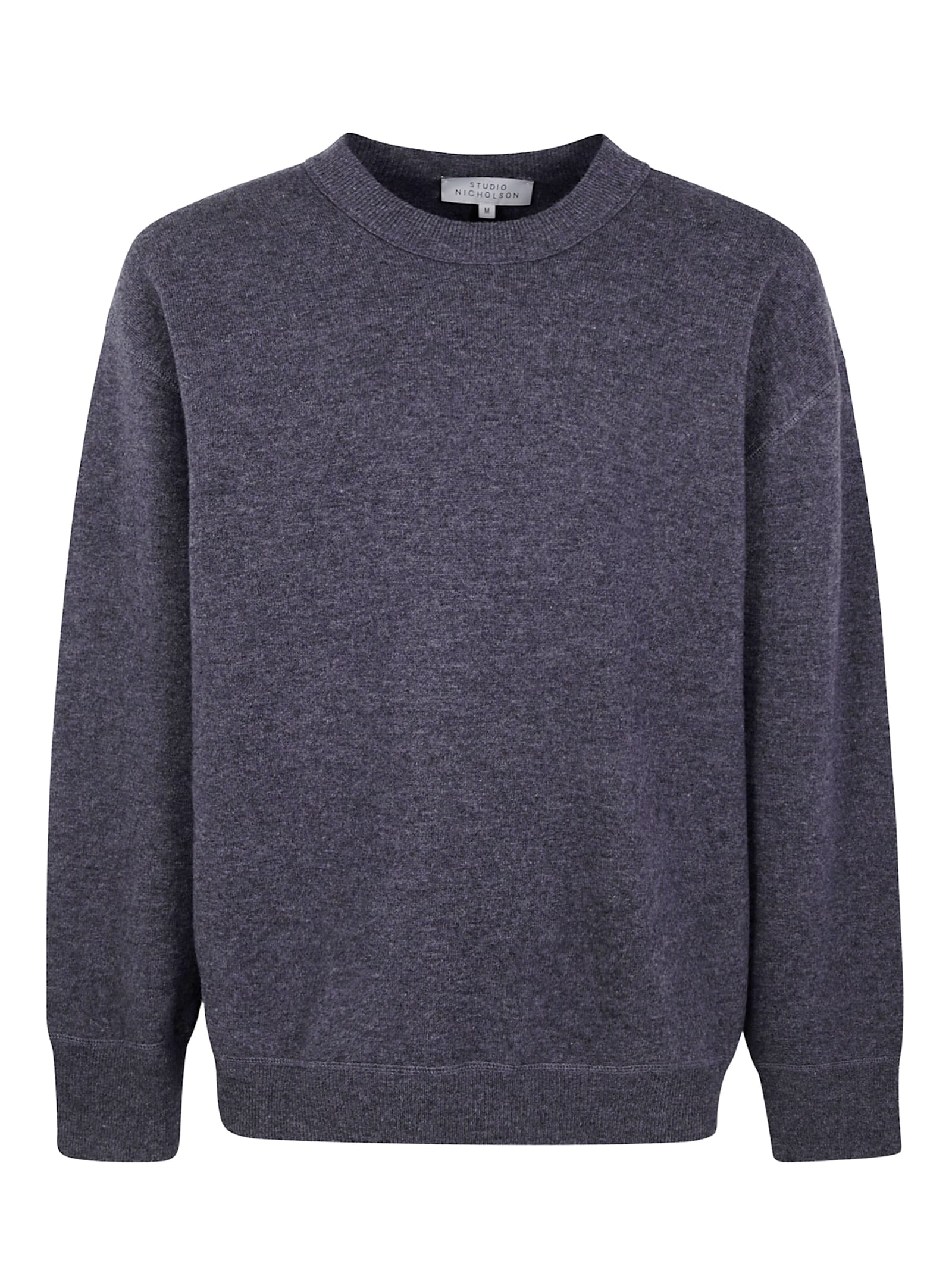 Studio Nicholson Crew Neck Long Sleeves Sweather In Gray