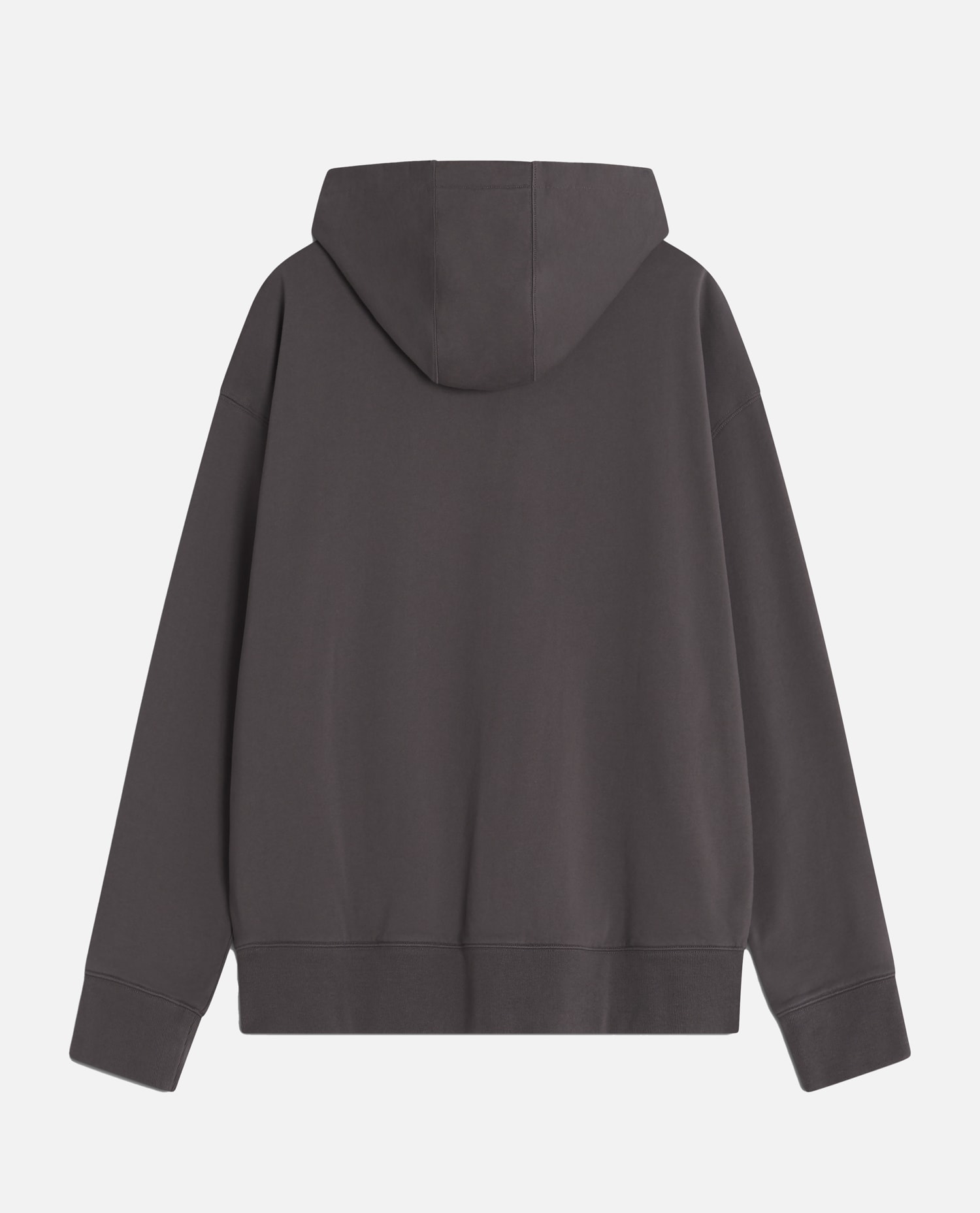 Maison Kitsuné Fox Head Zipped Oversize Hoodie In Gray