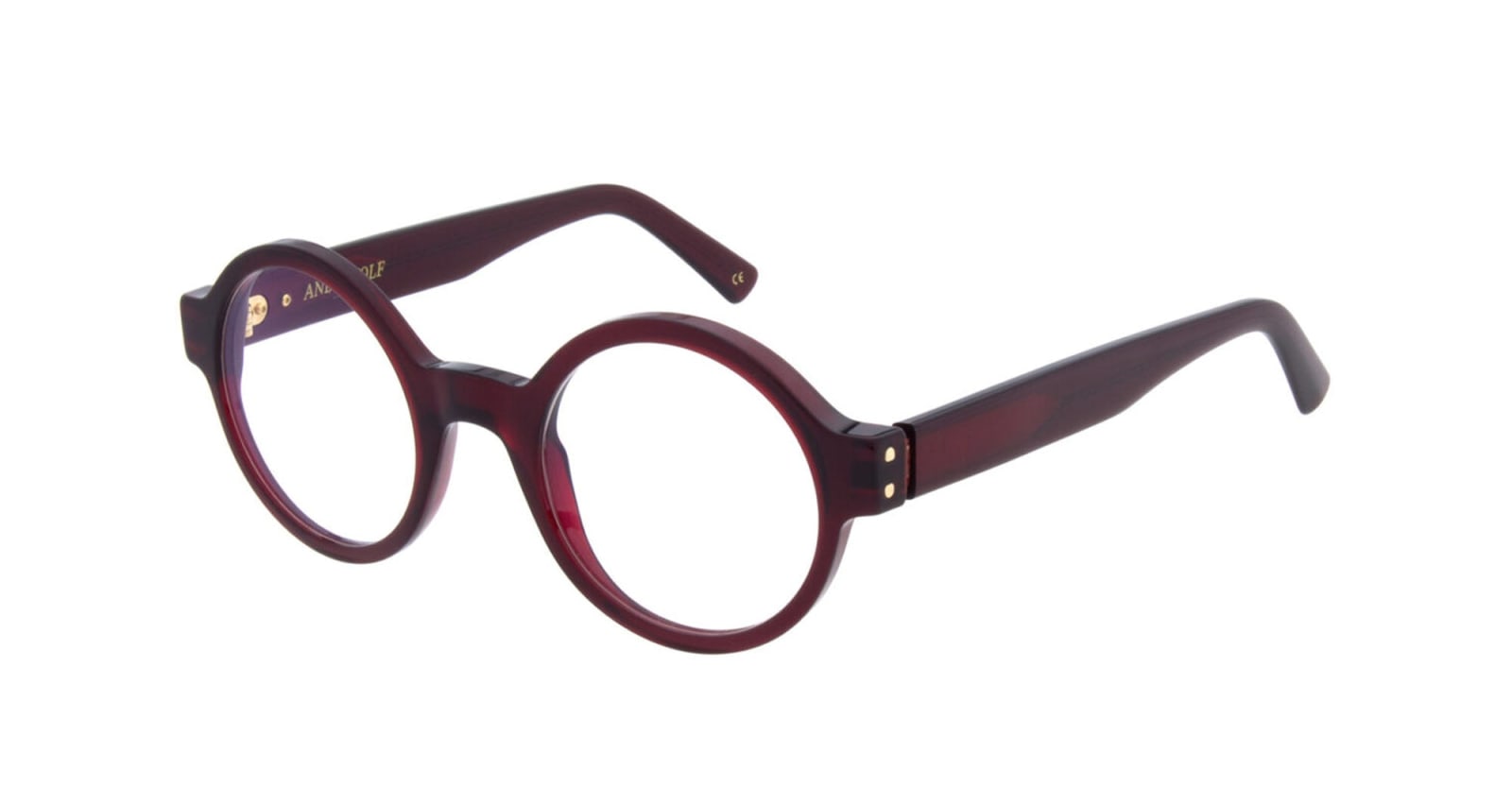 Shop Andy Wolf Aw02 - Red / Gold Glasses In Burgundy